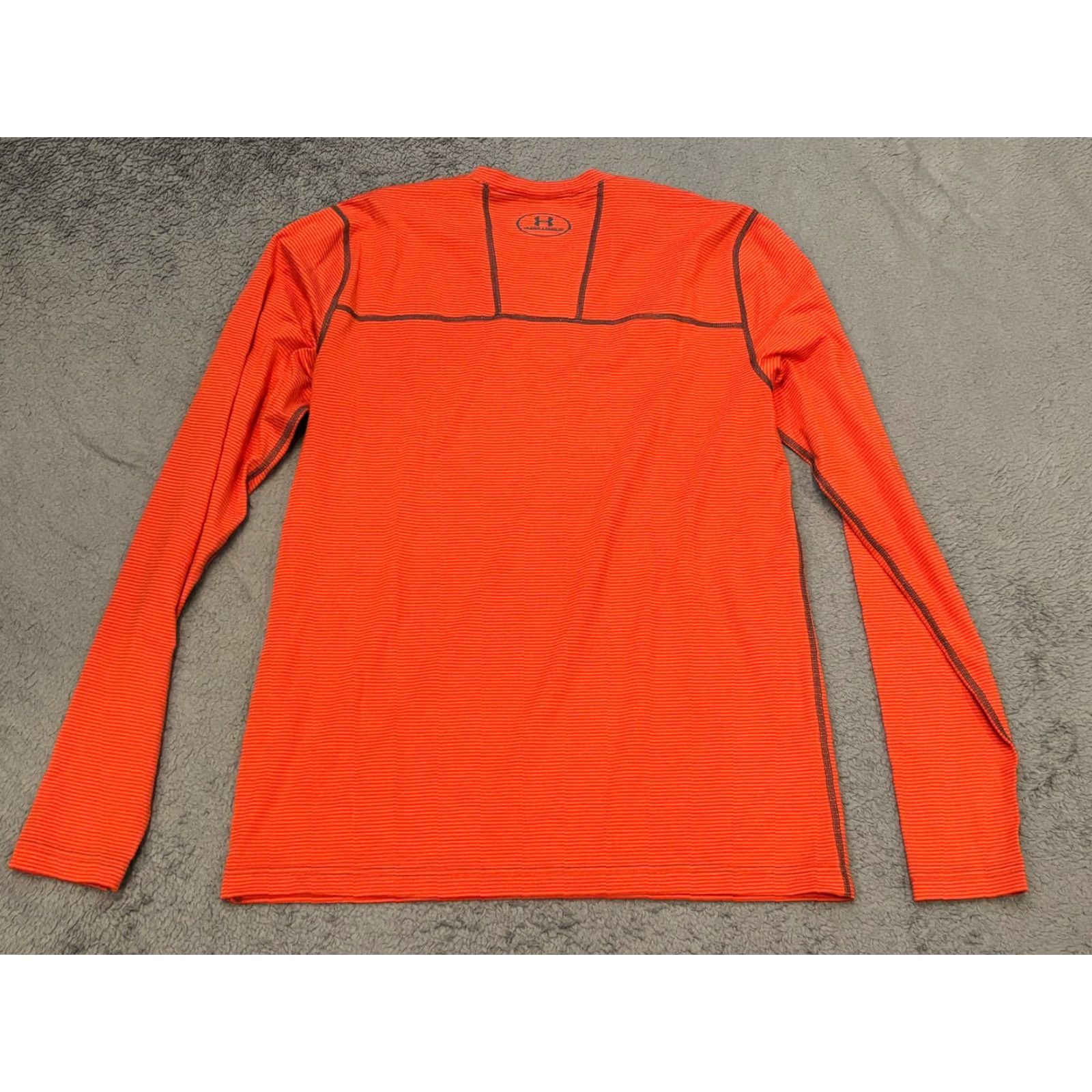 Under Armour Under Armour Coldgear Long Sleeve Pullover Shirt Mens Large Orange Active V Neck Autumn Winter Spring Sports Running & Training Shirt Mens Size US L / EU 52-54 / 3 - 5 Thumbnail