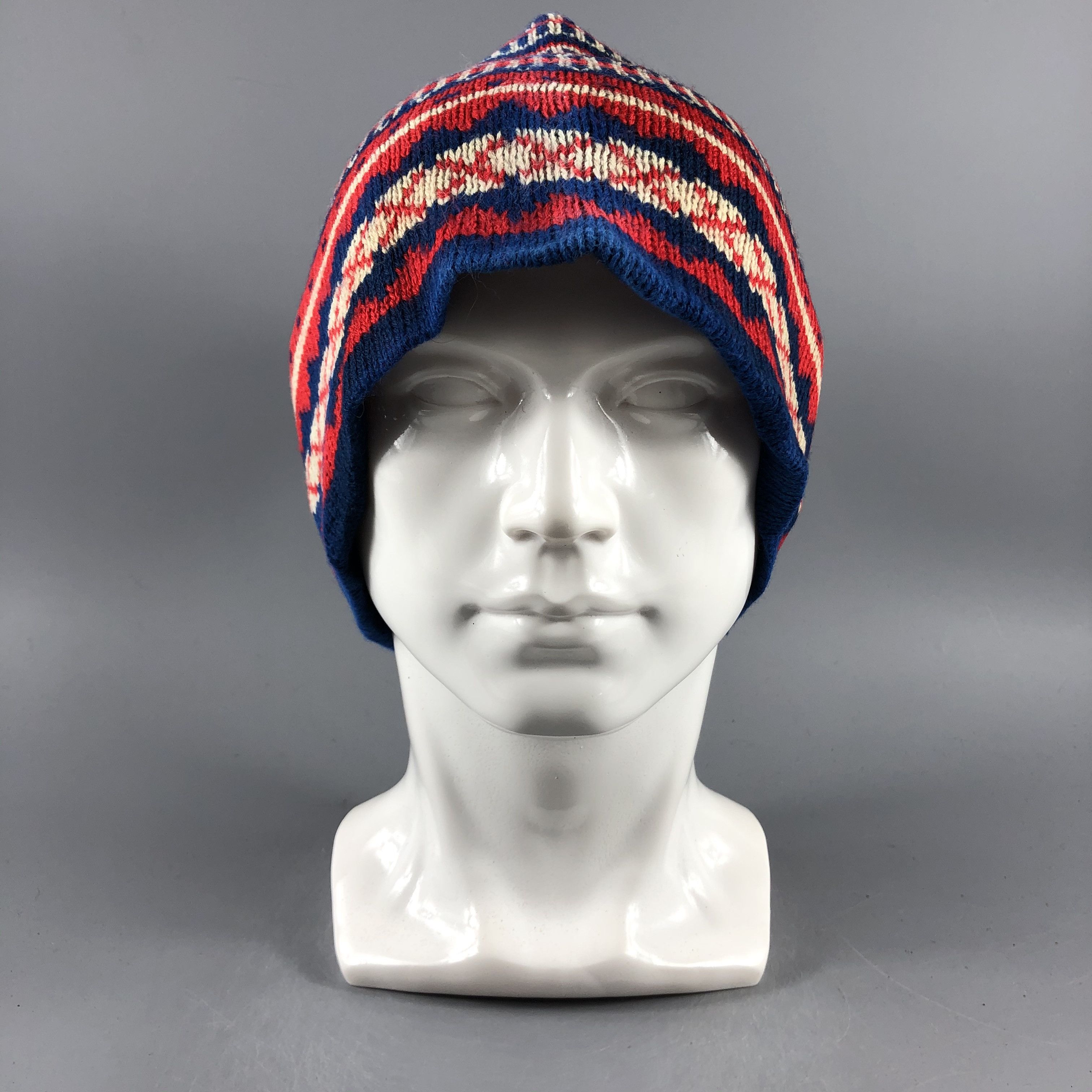 image of Vintage Unknown Fair Isle Beanie Snow Hat Snow Cap -D368, Men's