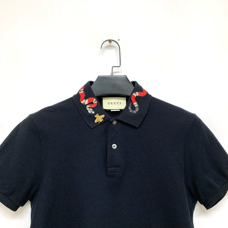 Gucci GucciClassic snake-patterned embroidered polo shirt 2503-Ne Size US S / EU 44-46 / 1 - 5 Thumbnail