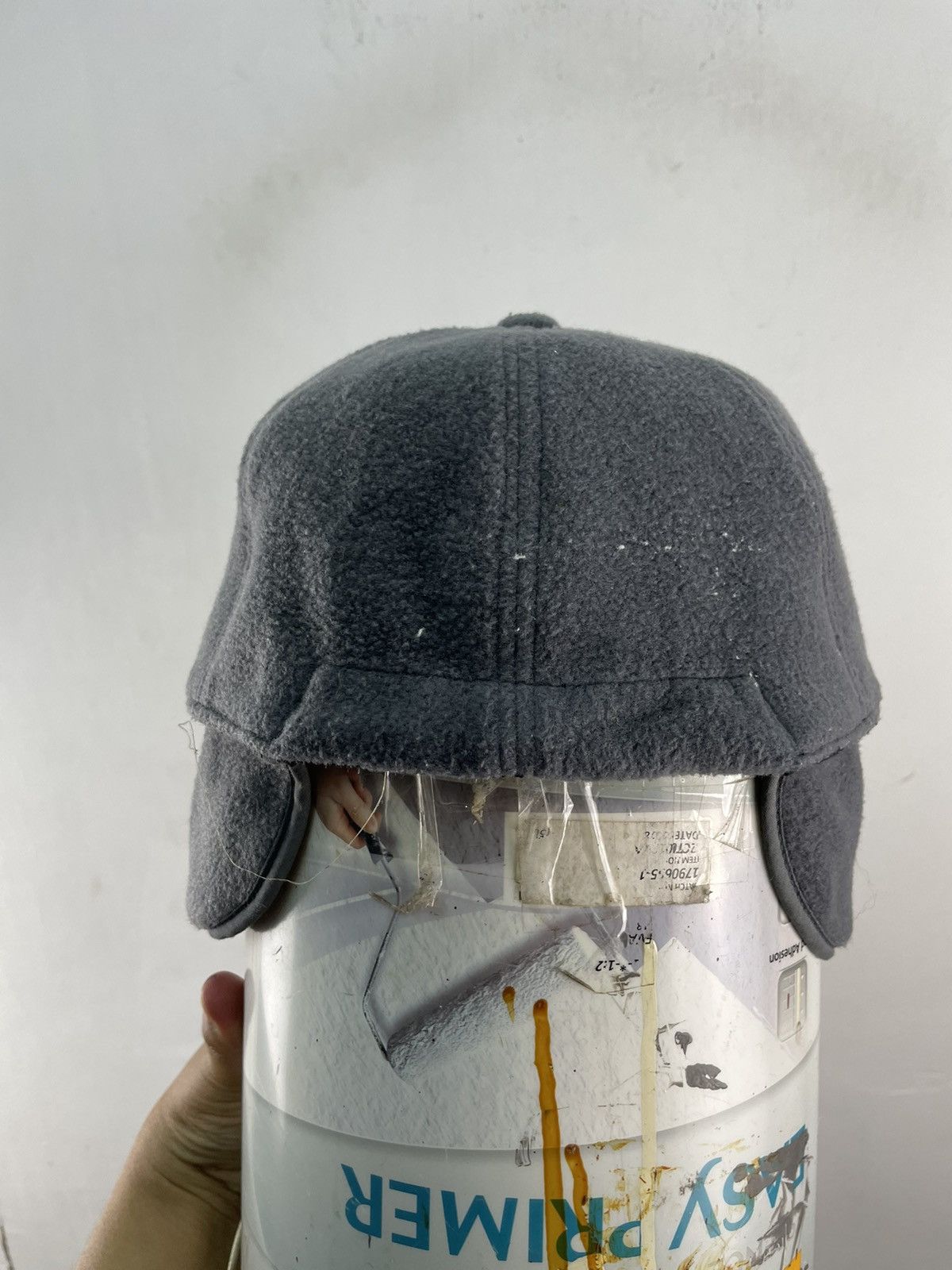 Ellesse × Vintage Vintage Ellesse Wool Cap Ear Hat Dark Grey Size ONE SIZE - 4 Thumbnail