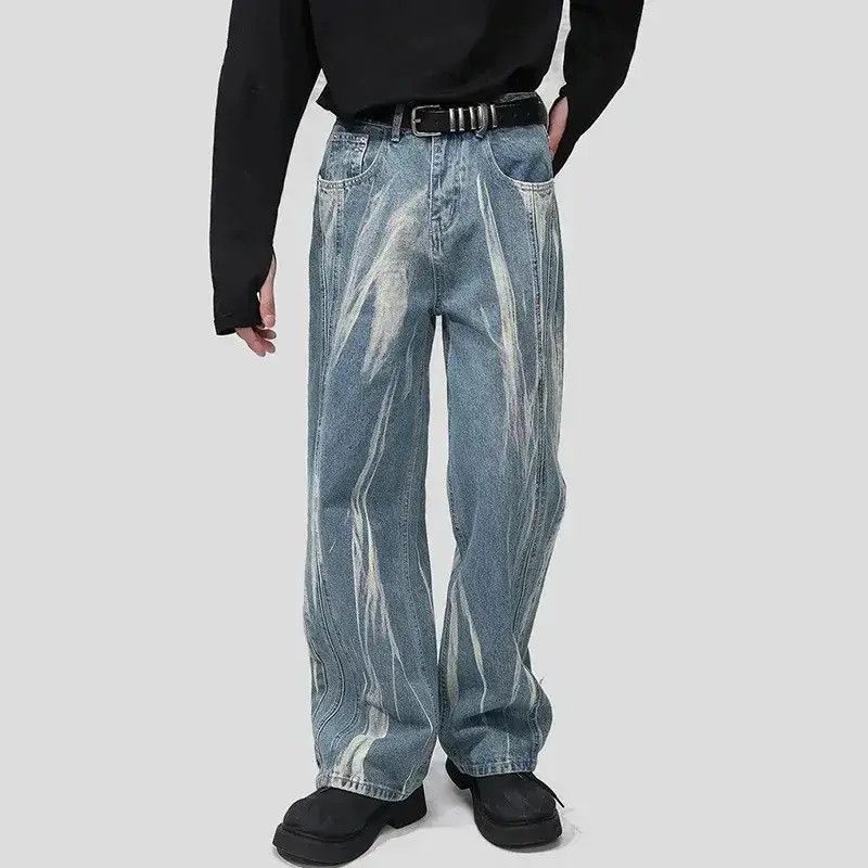 Japanese Brand Streetwear Baggy Tie Dye Wide Leg Jeans Pants Size US 30 / EU 46 - 5 Thumbnail