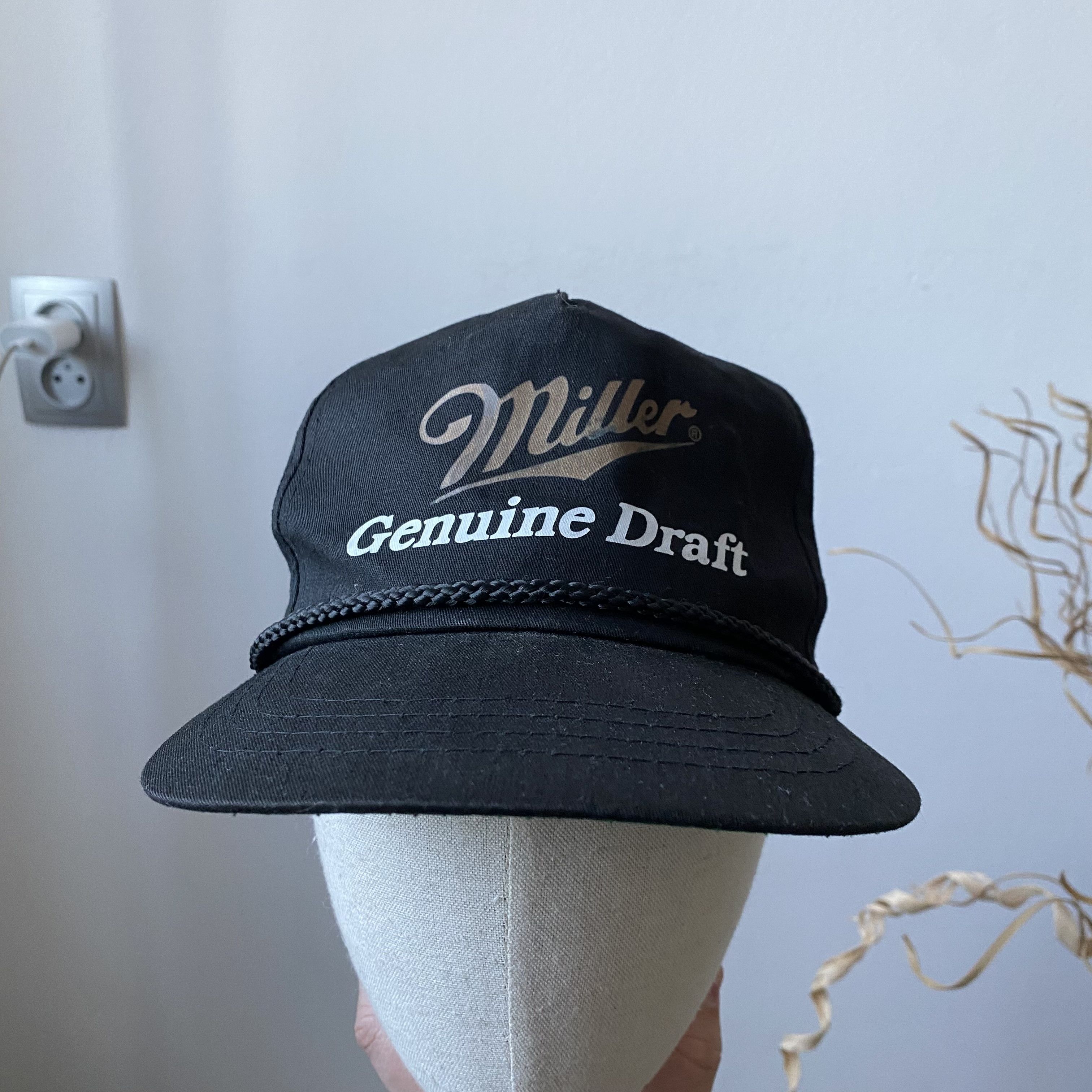 Budweiser 🍺 Vintage 90s Beer Miller Cap Promo Genuine Draft Dad Hat Size ONE SIZE - 5 Thumbnail