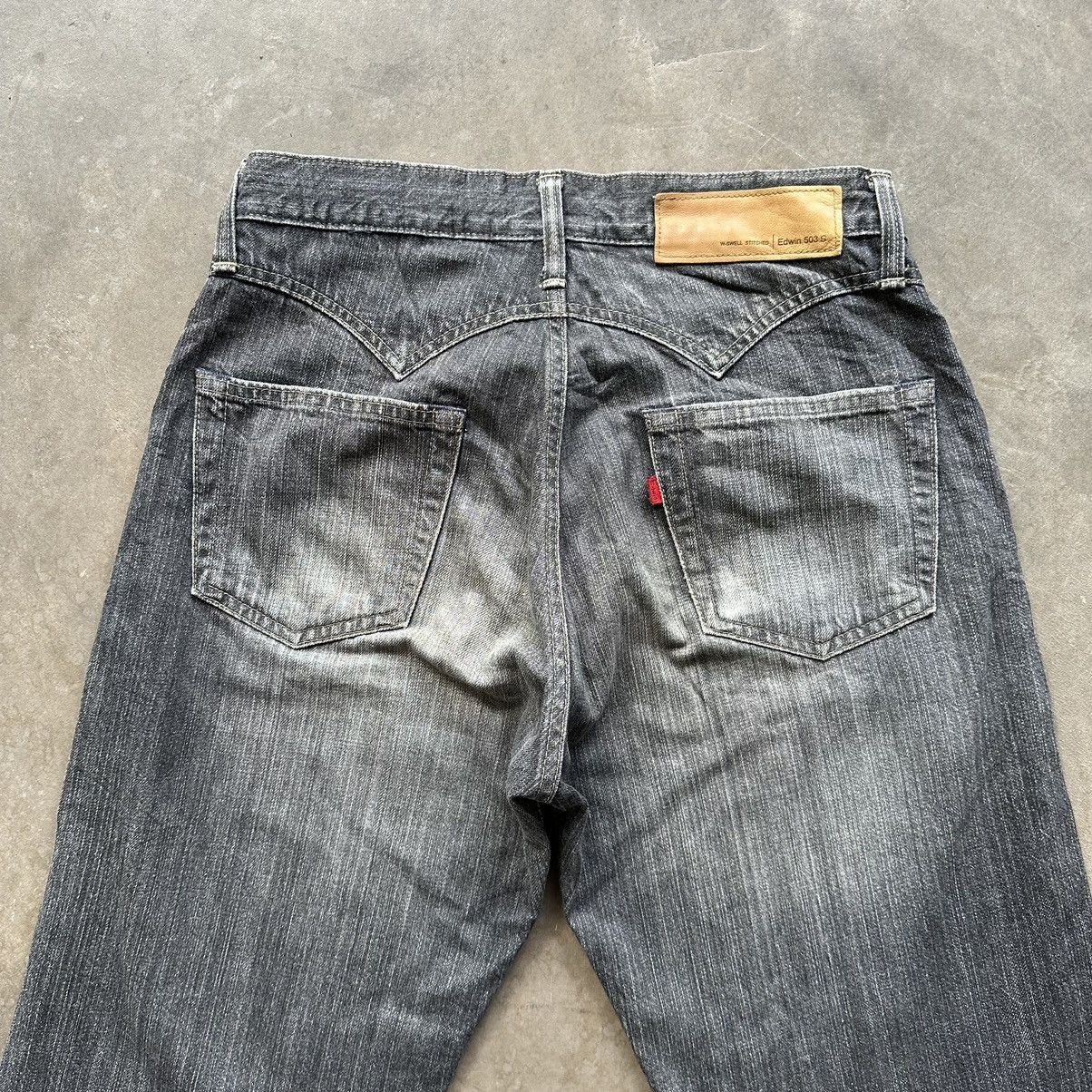 Edwin × Jean × Vintage Vintage Black Edwin Faded Distressed Denim Jean Pant W28 Size US 28 / EU 44 - 11 Thumbnail
