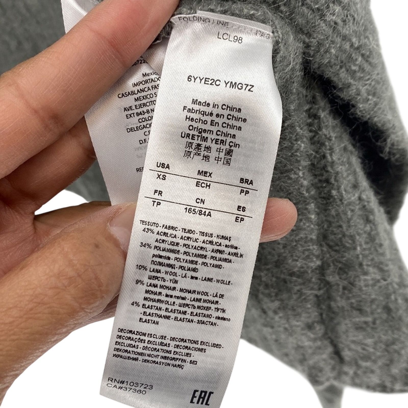Armani Exchange Armani Exchange wool blend waterfall open cardigan size XS Size XS / US 0-2 / IT 36-38 - 3 Thumbnail