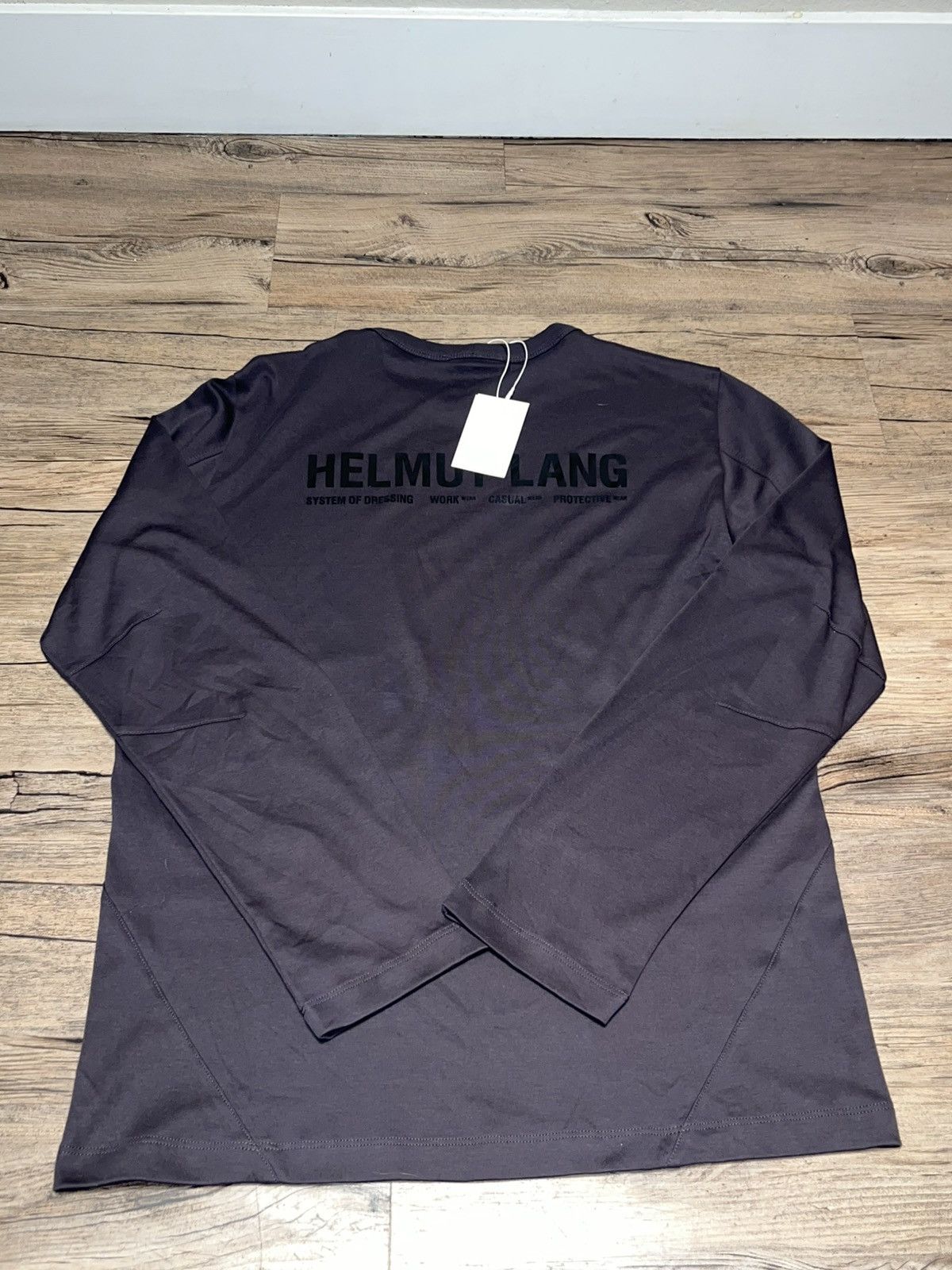 Helmut Lang Helmut Lang Apex Fitted Espresso Long Sleeve Tee Size US M / EU 48-50 / 2 - 2 Thumbnail