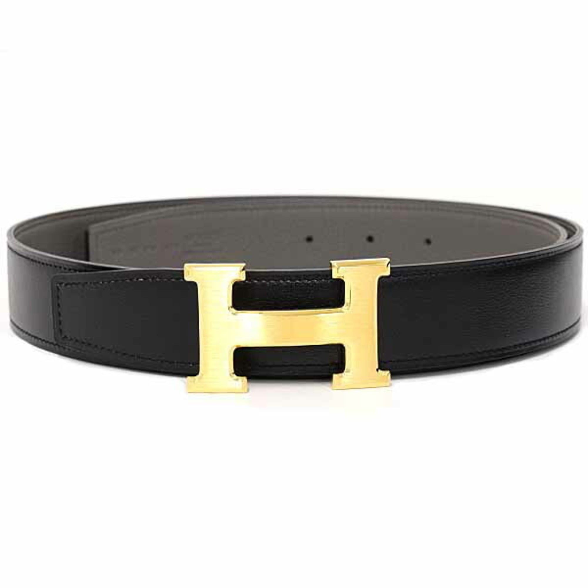Hermes Hermes Belt Buckle H & Leather 32 Box Calf 135/Veau Togo Black/Etain W Stamp (Made in 2024) 90 Unused Size ONE SIZE - 1 Thumbnail