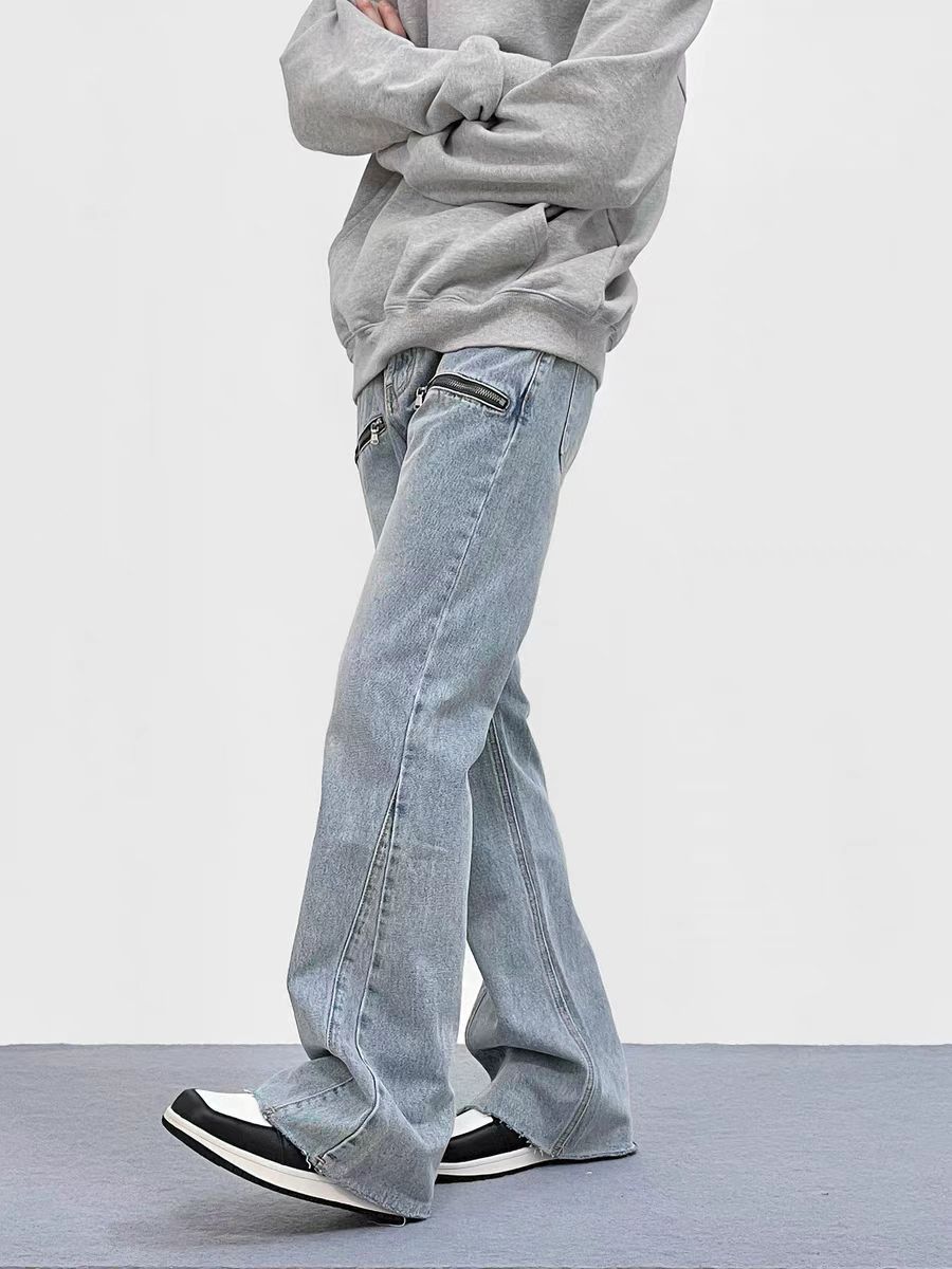 Japanese Brand × Jean Micro Flare Straight Leg Loose Jeans Size US 30 / EU 46 - 5 Thumbnail