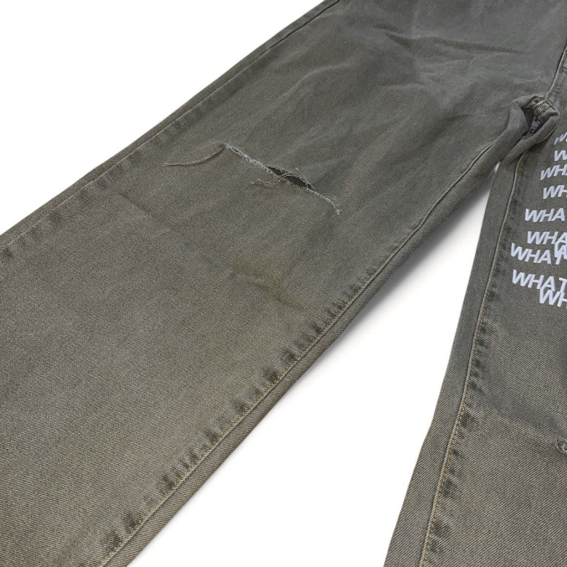 Vintage Hip Hop Baggy Jeans Wide Leg Ripped Pants Denim Streetwear Size US 32 / EU 48 - 4 Thumbnail