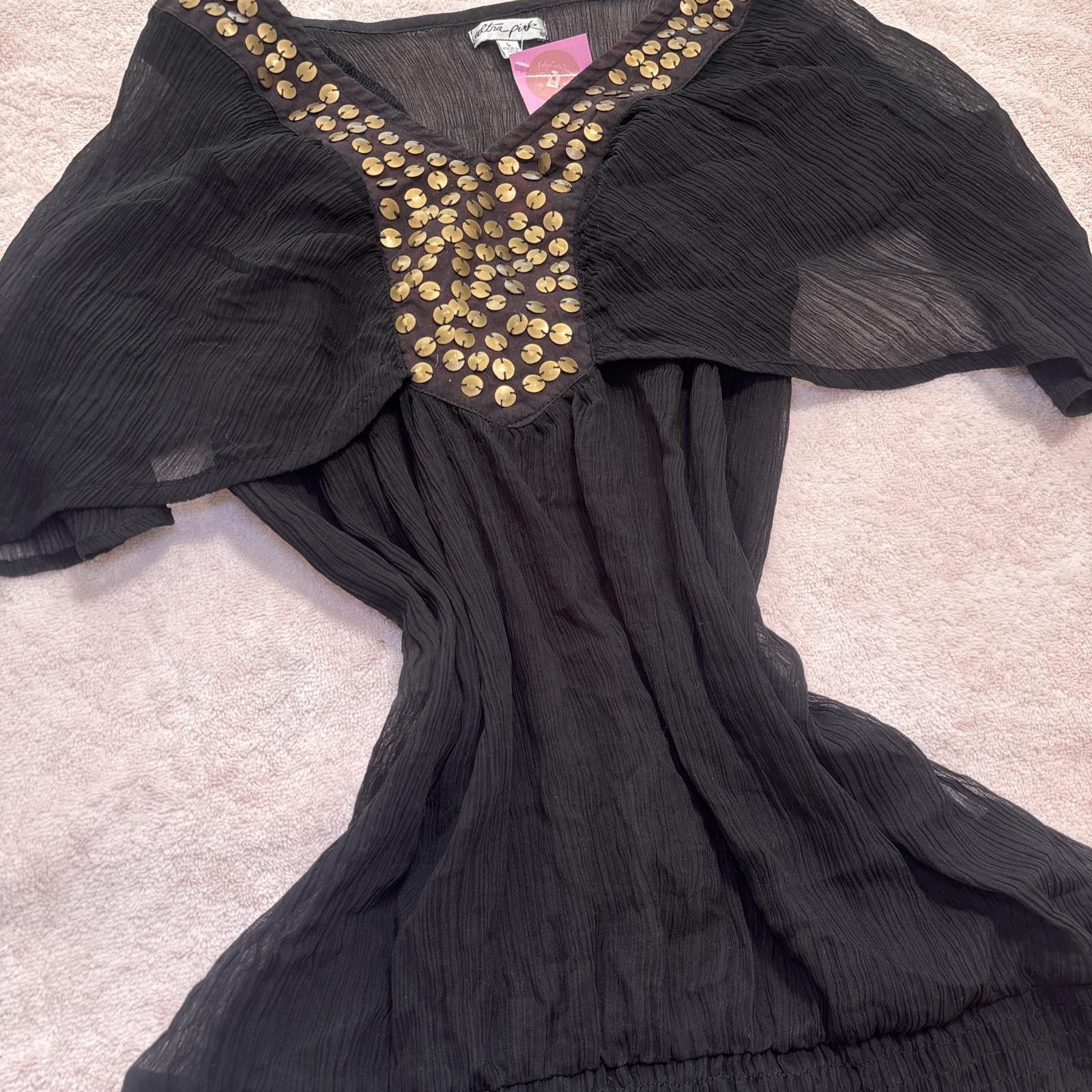 Other vintage sequin beaded mesh grunge top Size L / US 10 / IT 46 - 2 Thumbnail