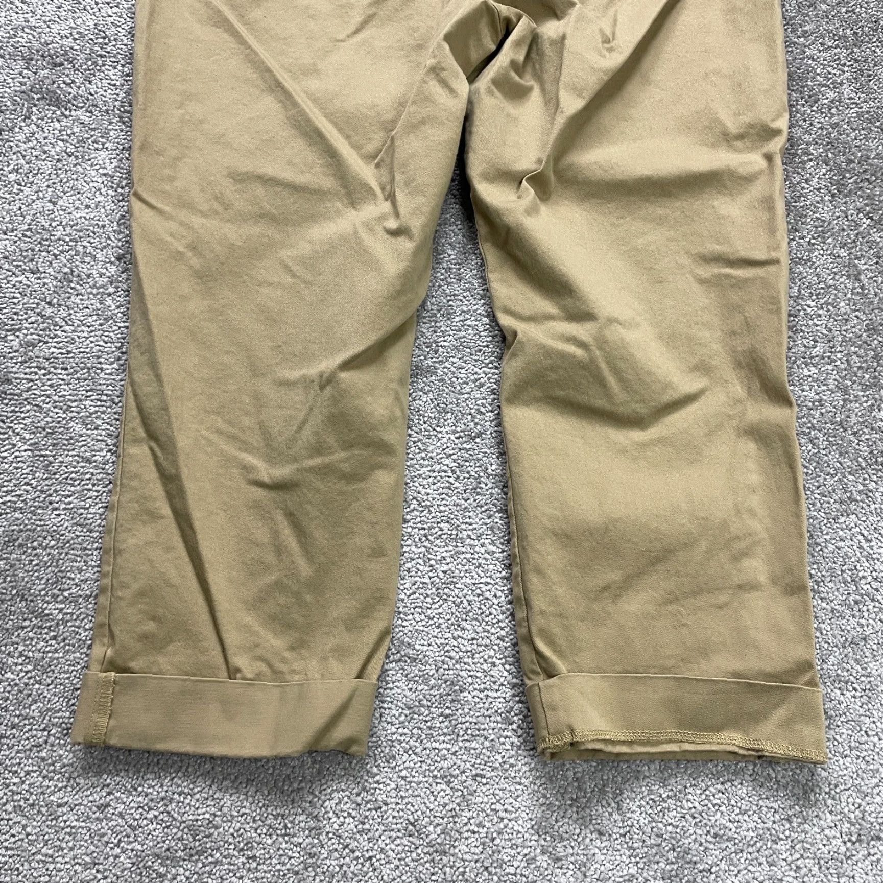Lands' End VINTAGE Lands' End Womens Chino Pants Size 10 Brown Mid Rise Slim Straight Flat Front 34x23 Trousers Size 32" / US 10 / IT 46 - 4 Thumbnail