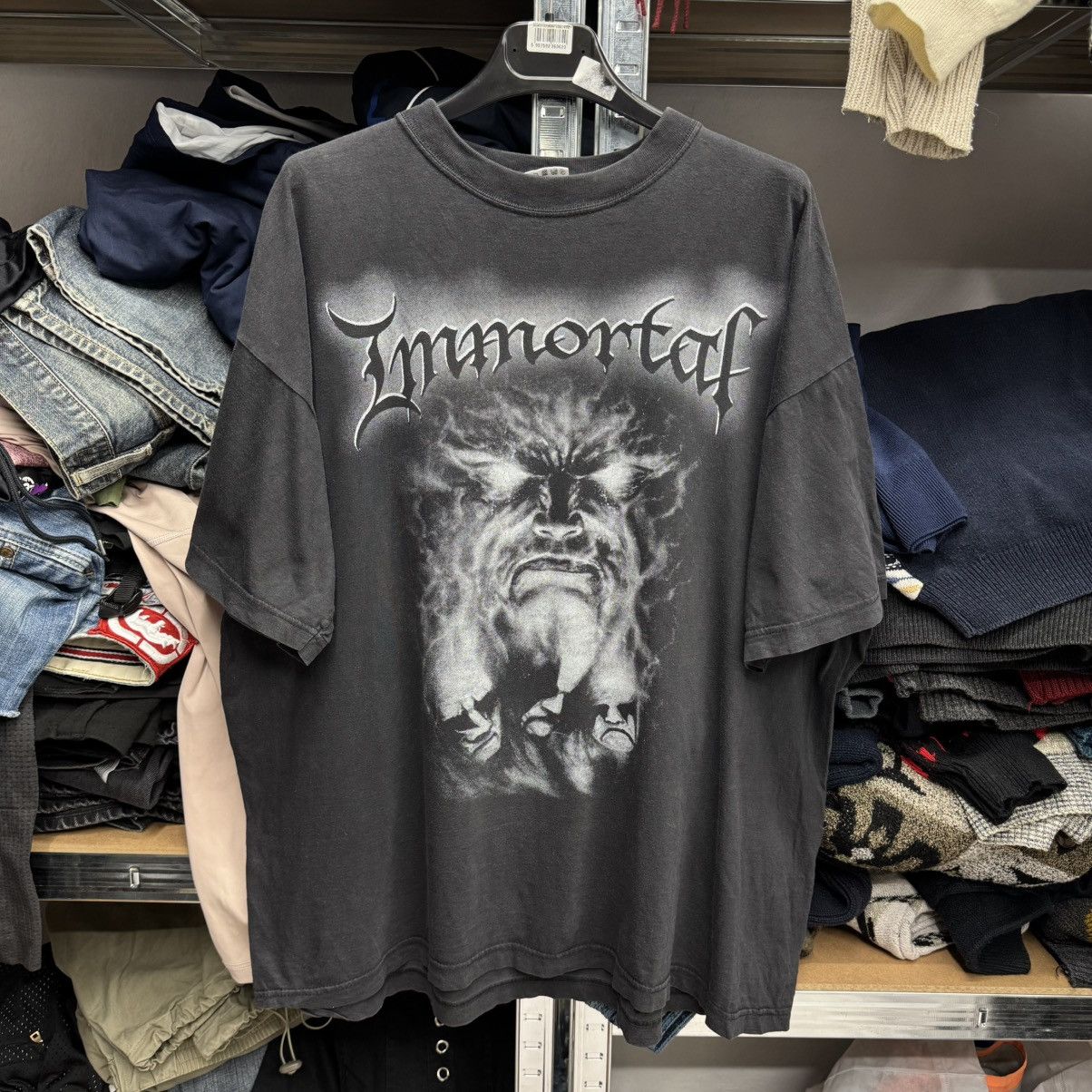 Vintage Vintage Immortal Unholy Forces of Evil 90s Washed Metal Tee Size US XL / EU 56 / 4 - 1 Thumbnail