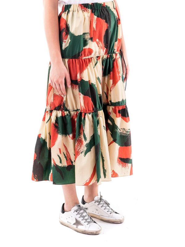 Kenzo o1y1025 Midi Skirt in Multicolor Size 27" / US 4 / IT 40 - 4 Thumbnail