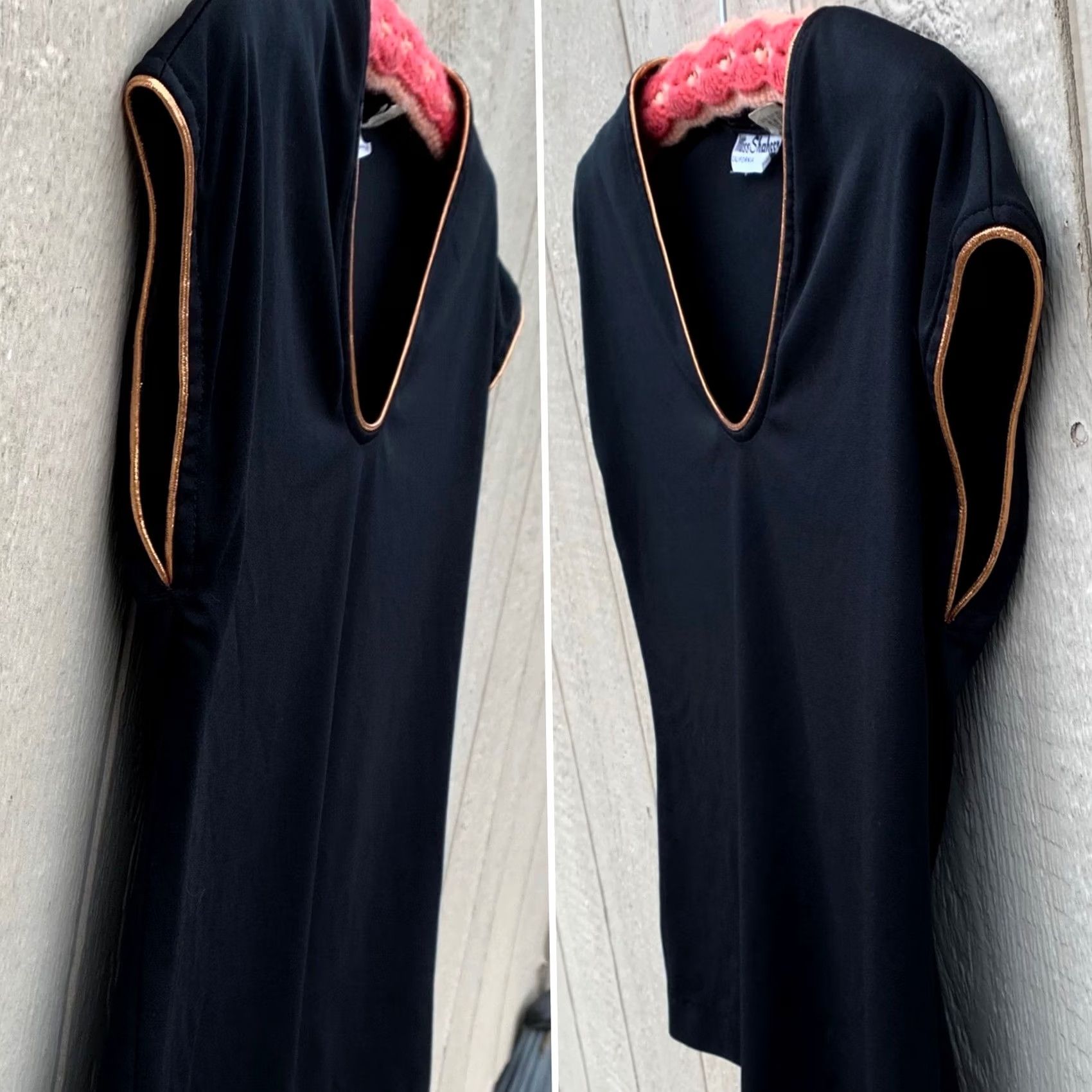 Vintage VINTAGE Miss Shaheen California Hawaii Style 301-01 Polyester V Neck Top Tee 6 Black Womens Shirt 1970s USA Size M / US 6-8 / IT 42-44 - 4 Thumbnail
