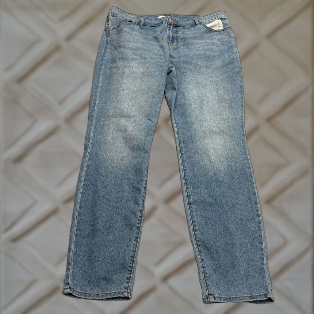 Old Navy Old Navy Super Skinny Jeans Womens 14 Blue Medium Wash Mid Rise 36x28 Size 36" / US 14 / IT 50 - 1 Thumbnail