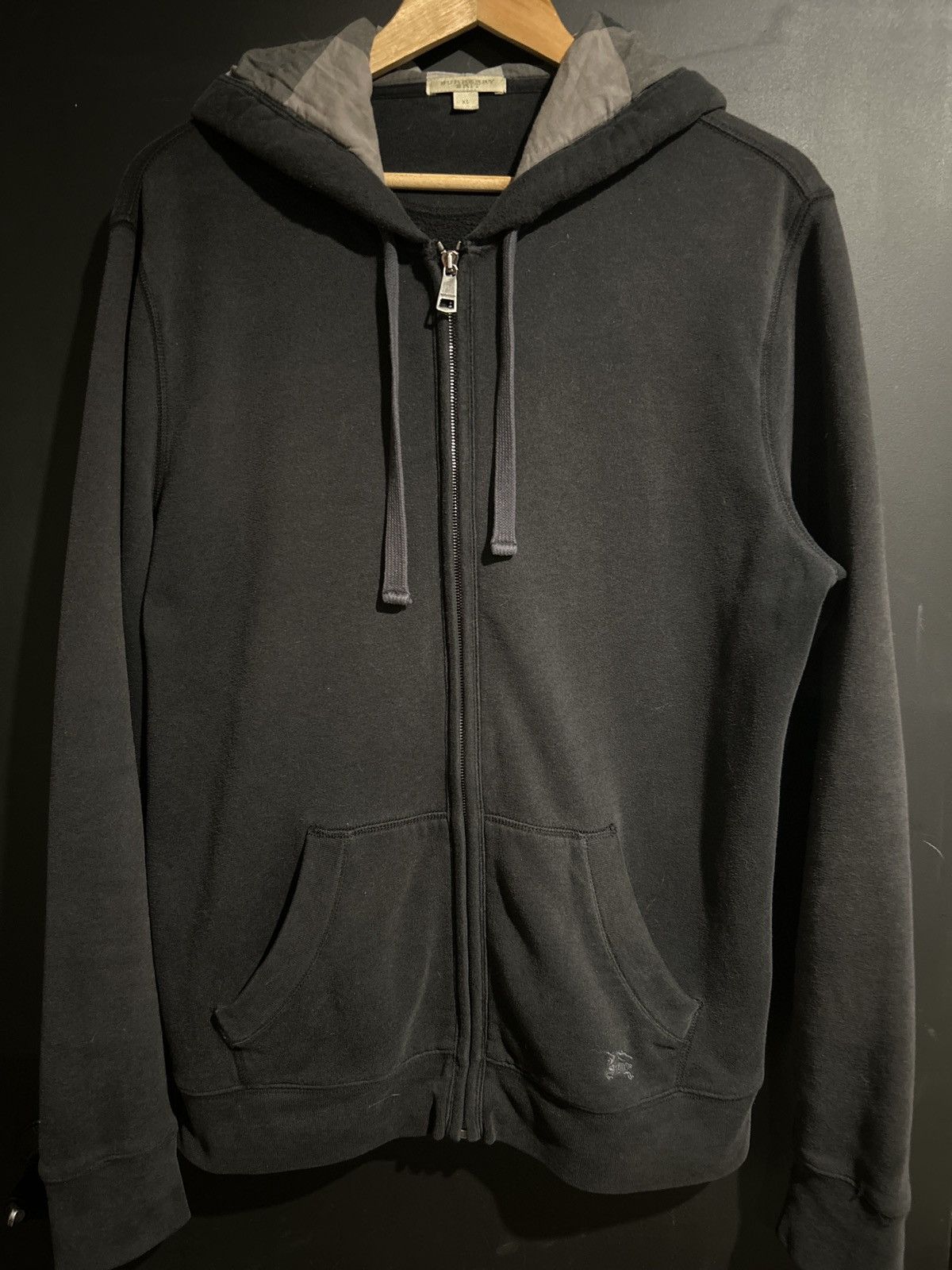 image of Burberry Brit Hooded Sweatshirt in Black, Men's (Size XL)