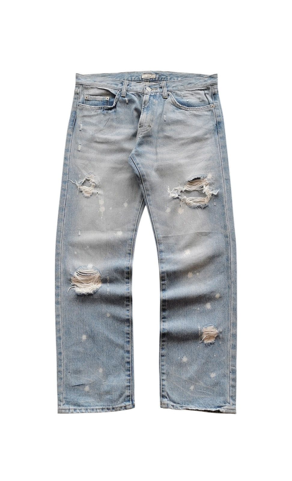 Japanese Brand Distressed Denim Jeans Size US 33 - 1 Thumbnail