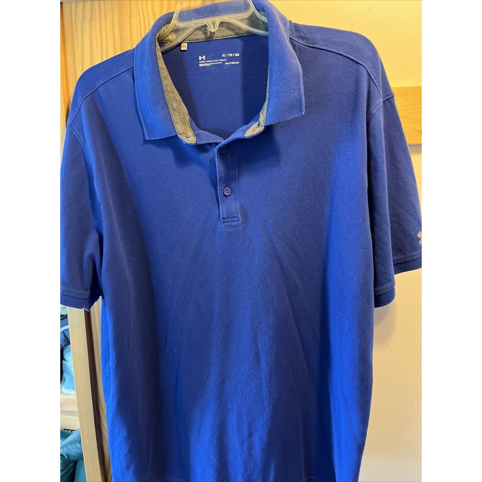 Under Armour Under Armour Heat Gear Men’s XL Blue SS Cotton Polo Shirt Size US XL / EU 56 / 4 - 4 Thumbnail