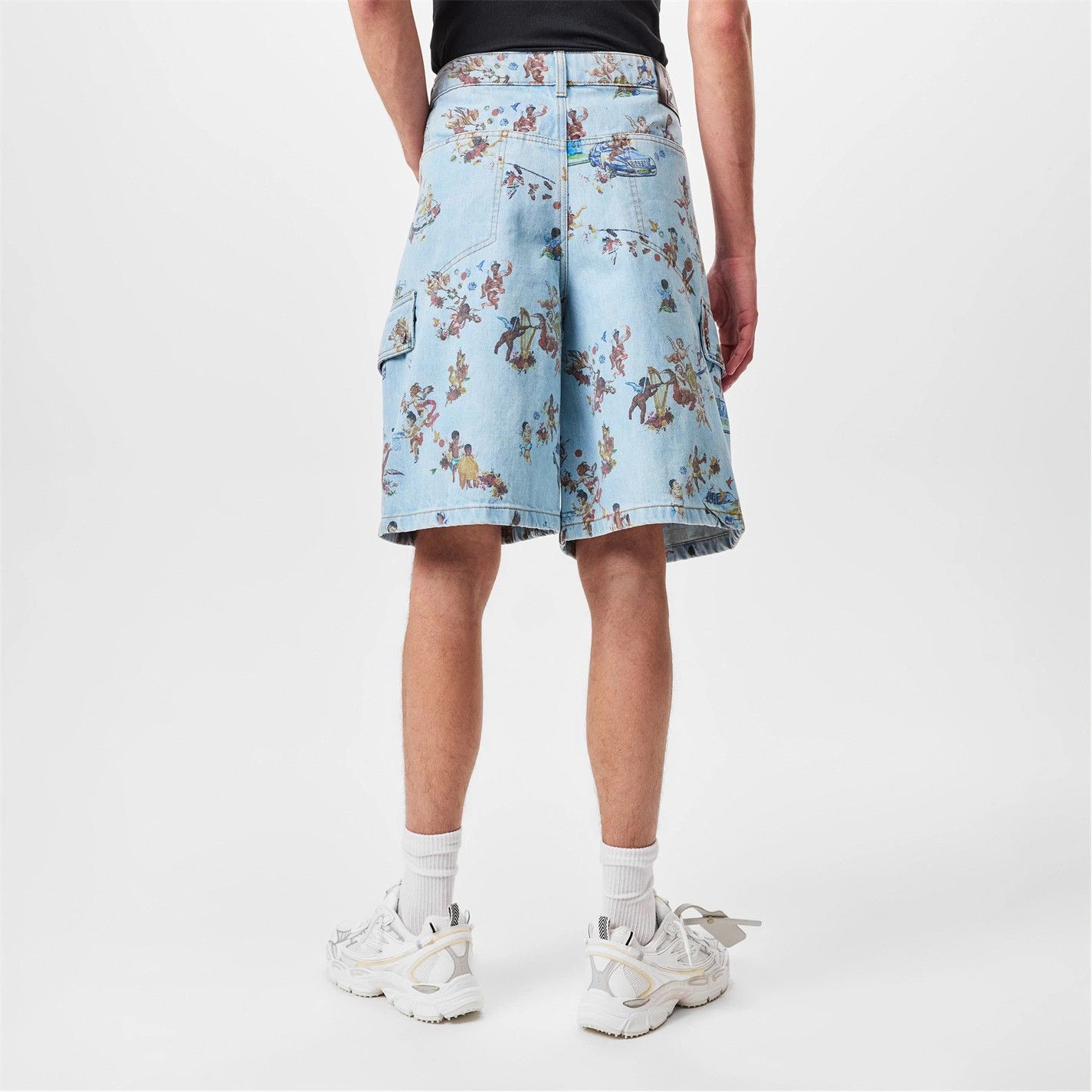 Off-White o1g2r1mq0326 Low Rise Denim Shorts in Multicolor Size US 32 / EU 48 - 3 Thumbnail