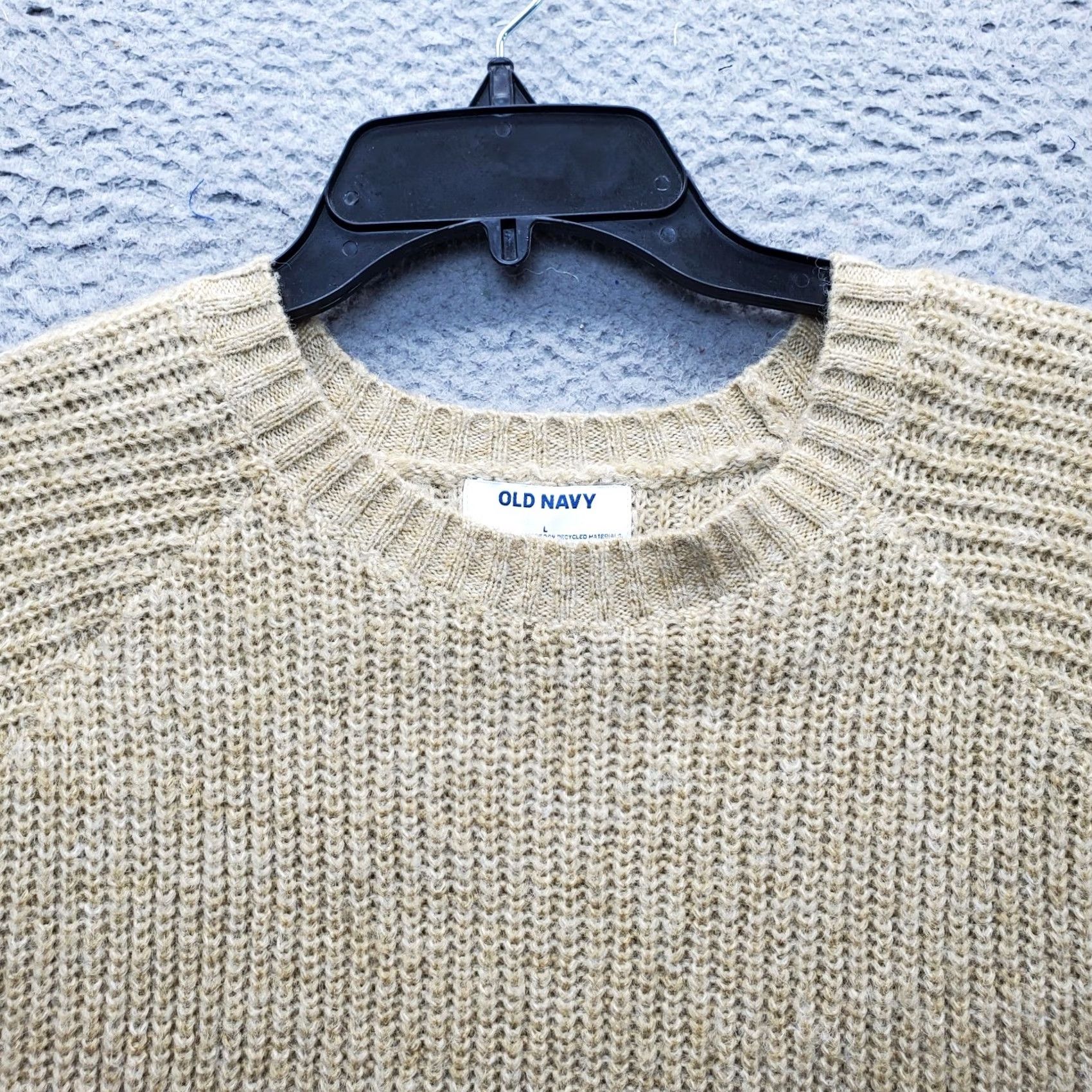 Old Navy Old Navy Sweater Women's L Brown Knitted Stretch Long Sleeve Crew Neck Pullover Size L / US 10 / IT 46 - 7 Thumbnail
