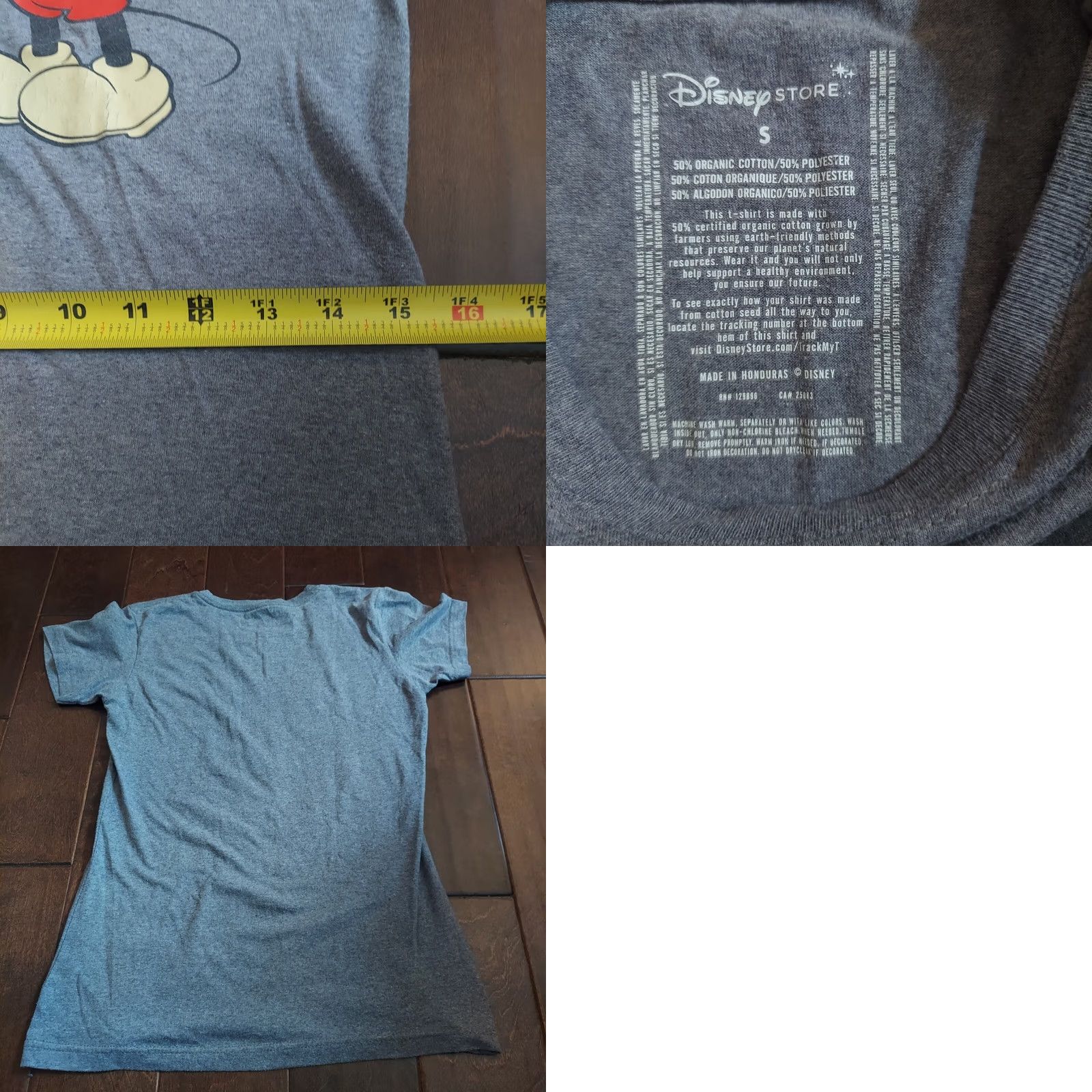 Disney Disney Shirt Womens Small Gray I Heart Mickey Mouse Logo Short Sleeve Crew Neck Casual Womens Small Gray Disney Shirt Size S / US 4 / IT 40 - 8 Thumbnail