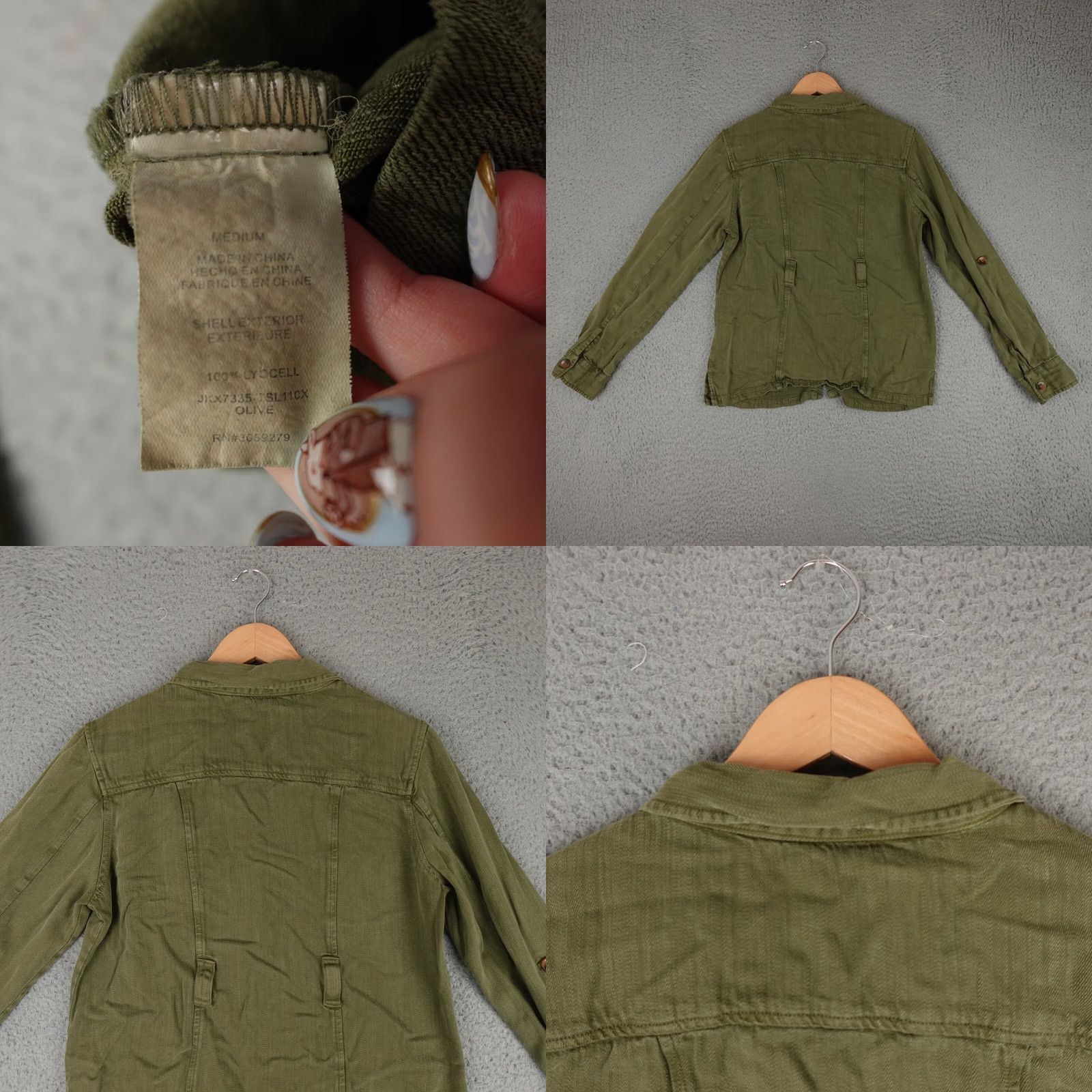 Vintage Altar'd State Jacket Womens M Green Shacket Lyocell Button Up Utility Pockets Fall Spring Winter Basic Jacket Mens Womens Girls Boys Size M / US 6-8 / IT 42-44 - 8 Thumbnail