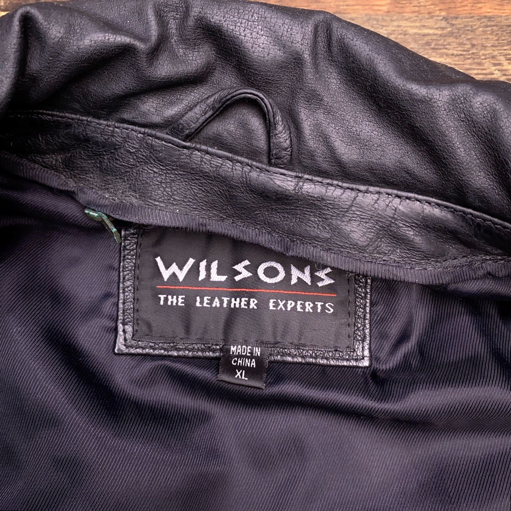 Vintage Wilsons Leather Jacket Mens XL Full Zip Jacket Black Leather Overcoat Casual Travel Pockets Men Size US XL / EU 56 / 4 - 4 Thumbnail