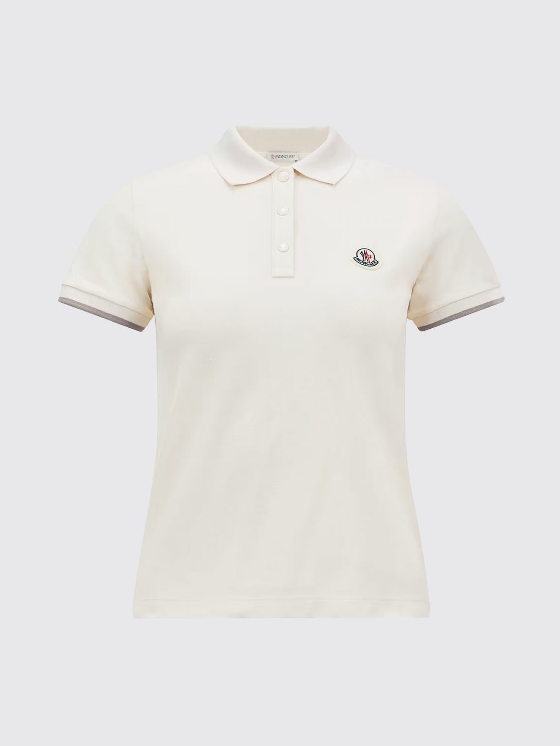 Moncler Moncler Polo Shirt Woman White Size M / US 6-8 / IT 42-44 - 1 Preview