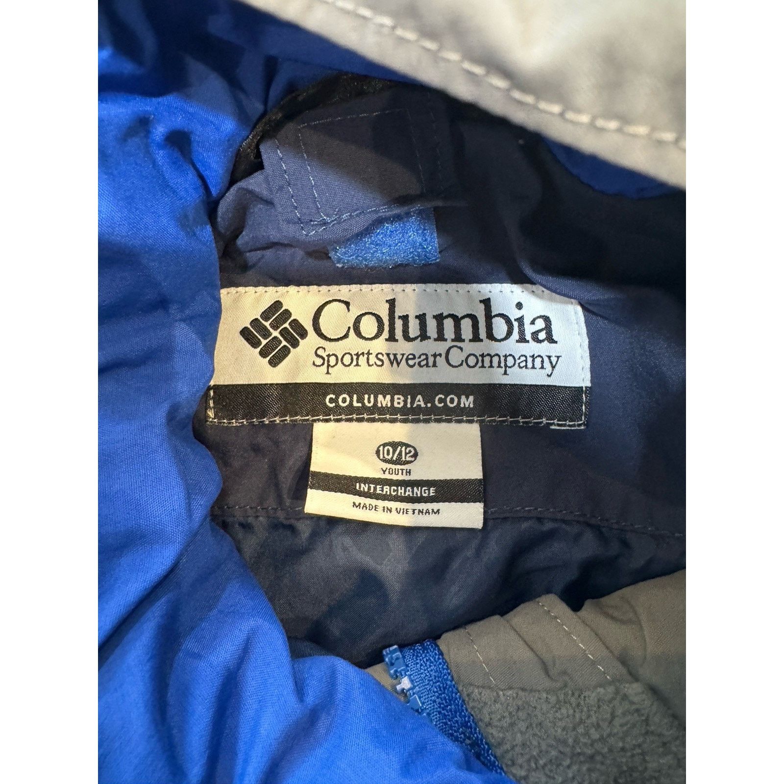 Columbia Columbia Youth M Omni-Tech Waterproof Hooded Jacket Blue Size M / US 6-8 / IT 42-44 - 2 Thumbnail