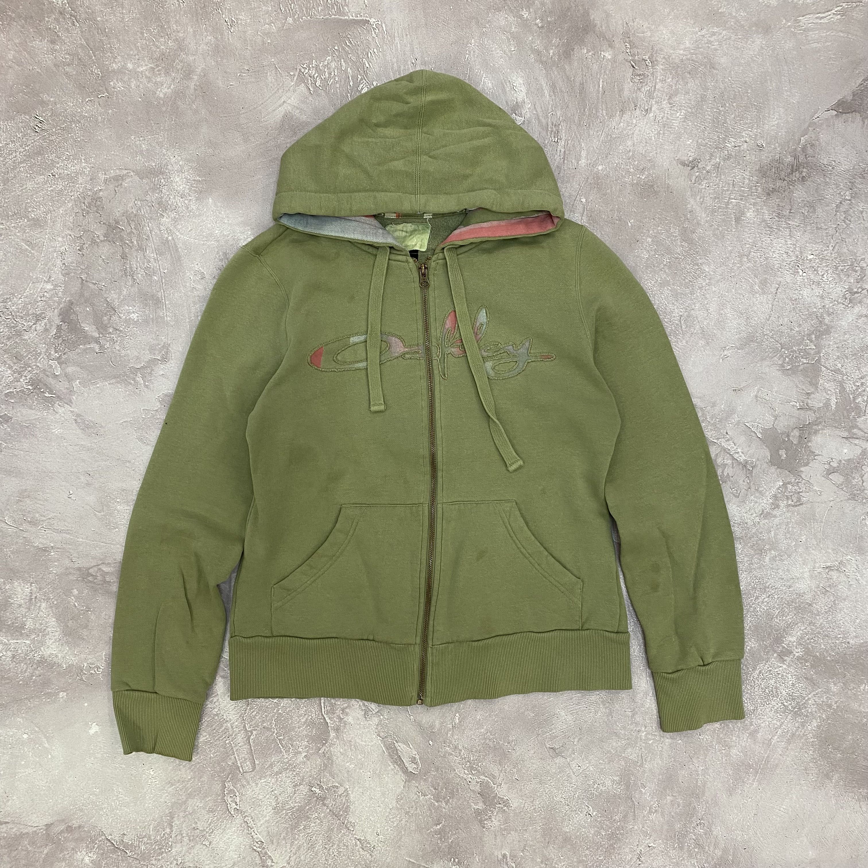 Oakley × Vintage Vintage Y2K Oakley Zip Hoodie Embroidered Logo Size M / US 6-8 / IT 42-44 - 1 Thumbnail