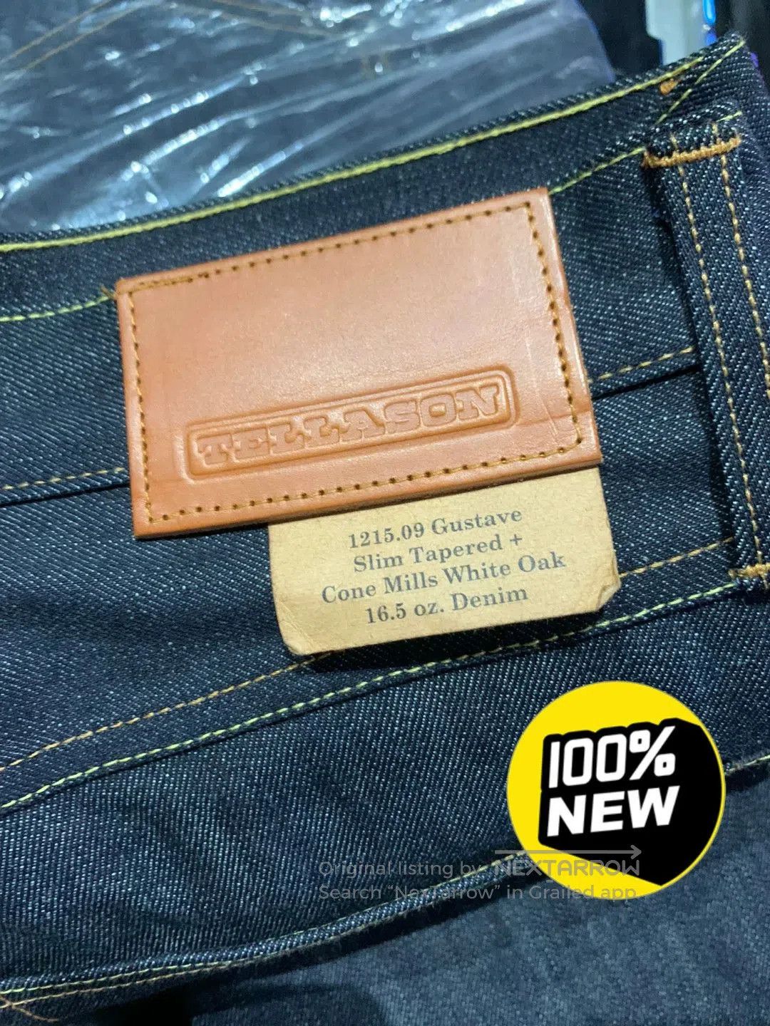 Tellason Tellason Gustave White Oak Denim Jeans. Size US 36 / EU 52 - 1 Thumbnail