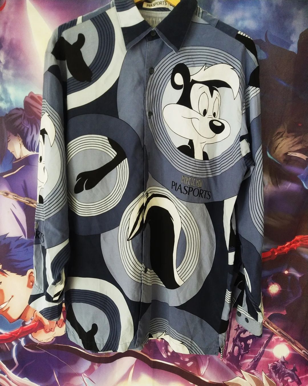 Vintage Vintage Pepe Le Pew Warner Bros x Piasport AOP Shirt Size US L / EU 52-54 / 3 - 1 Thumbnail