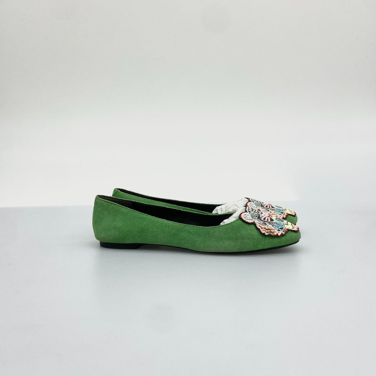 Kenzo Kenzo Tiger ballet flats in green suede Size US 8.5 / IT 38.5 - 3 Thumbnail