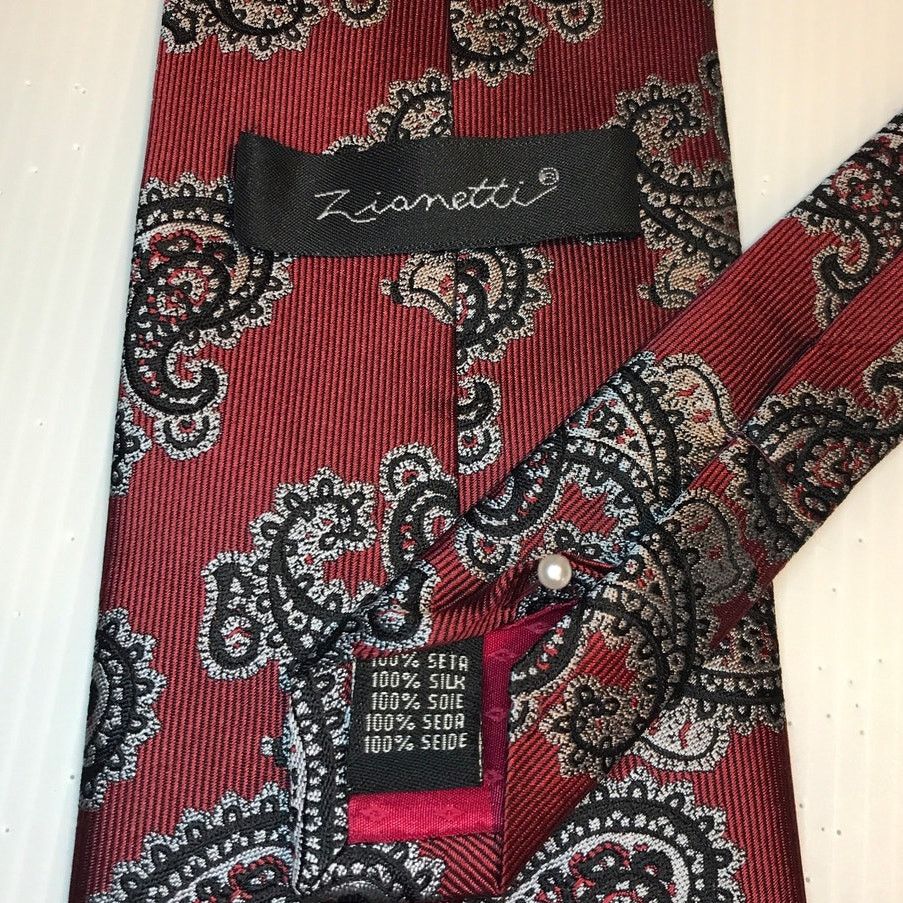 Other Zianetti Paisley Silk Classic Wide Necktie Size ONE SIZE - 3 Thumbnail