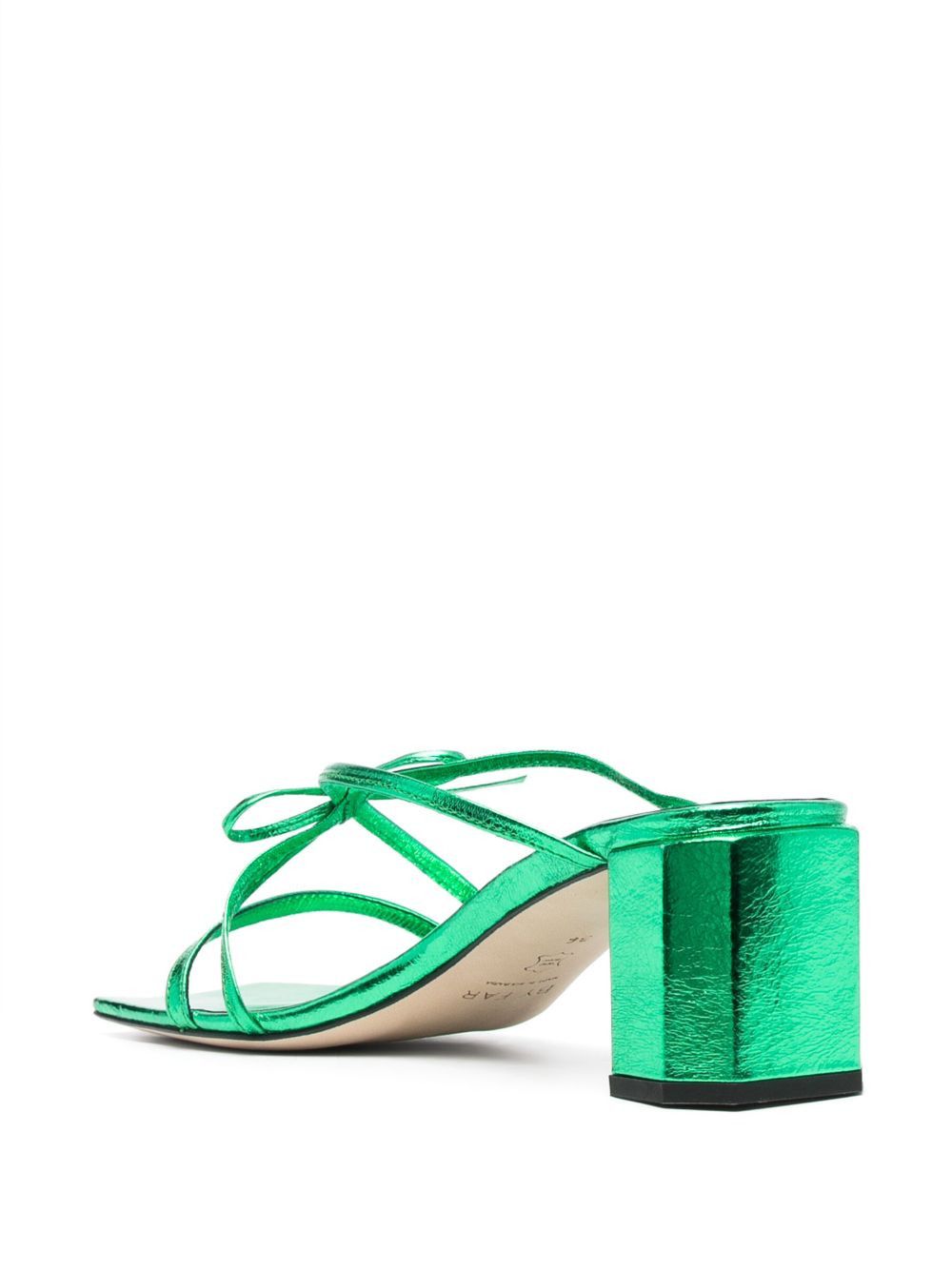 By Far o1mle1224 Metallic Leather Mules in Green Size US 6 / IT 36 - 3 Thumbnail