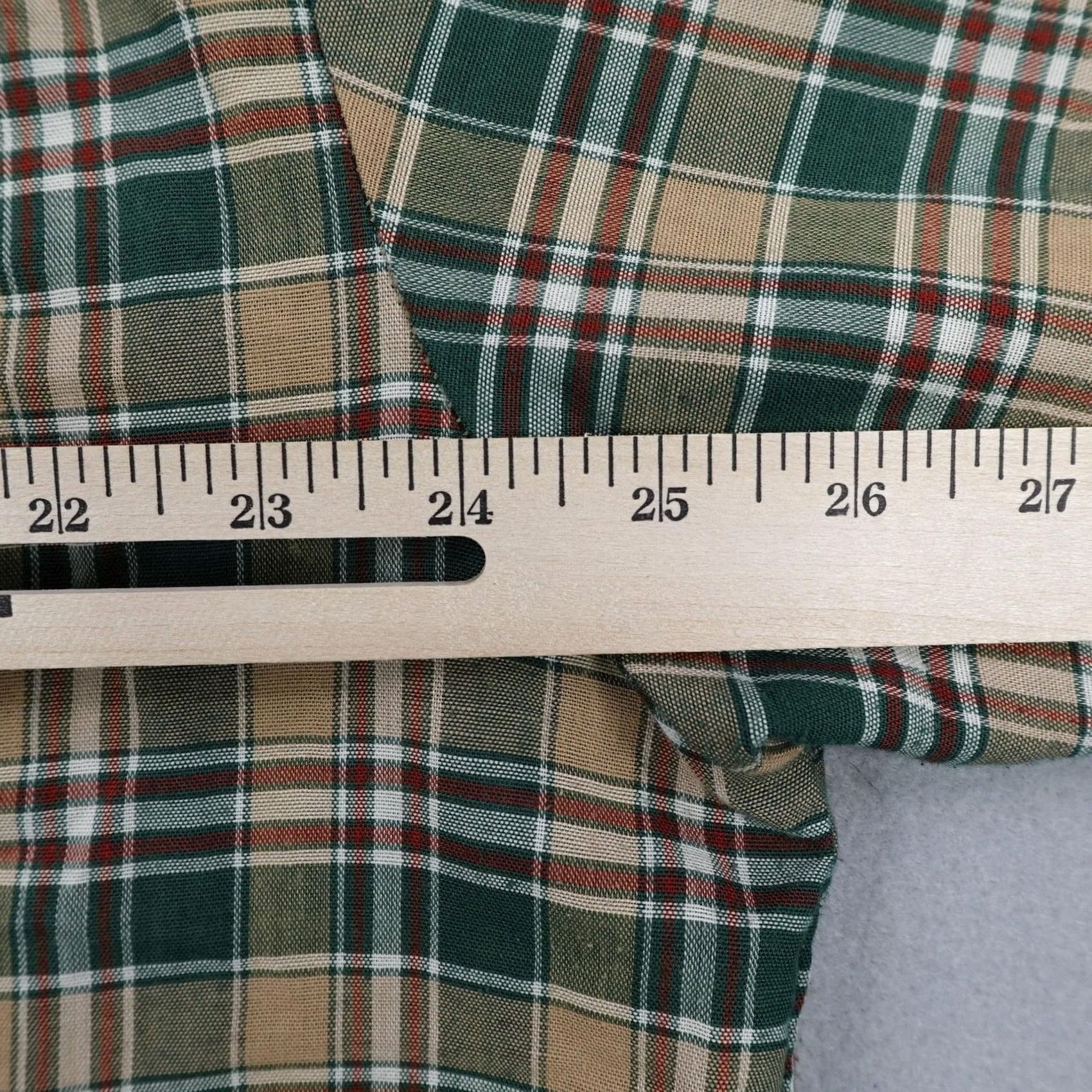 Vintage VINTAGE Big Mac Shirt Mens XL Green Beige Plaid Button Up Work Short Sleeve 80s Size US XL / EU 56 / 4 - 4 Thumbnail