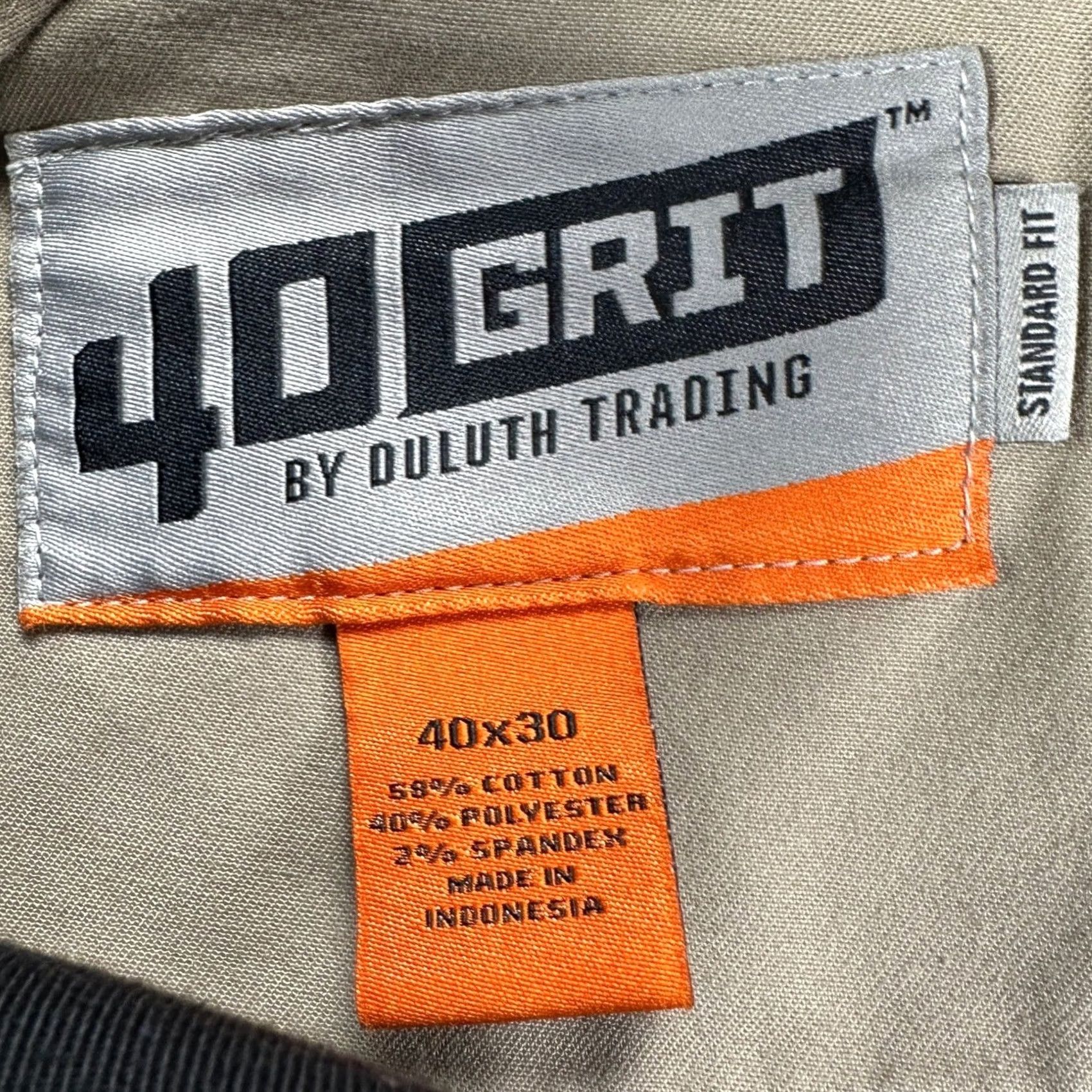 Duluth Trading Company Duluth Trading 40 Grit Cargo Pants Mens 40X30 Standard Fit Stretch Authentic Tan Workwear Casual Outdoor Pockets Size US 40 / EU 56 - 3 Thumbnail