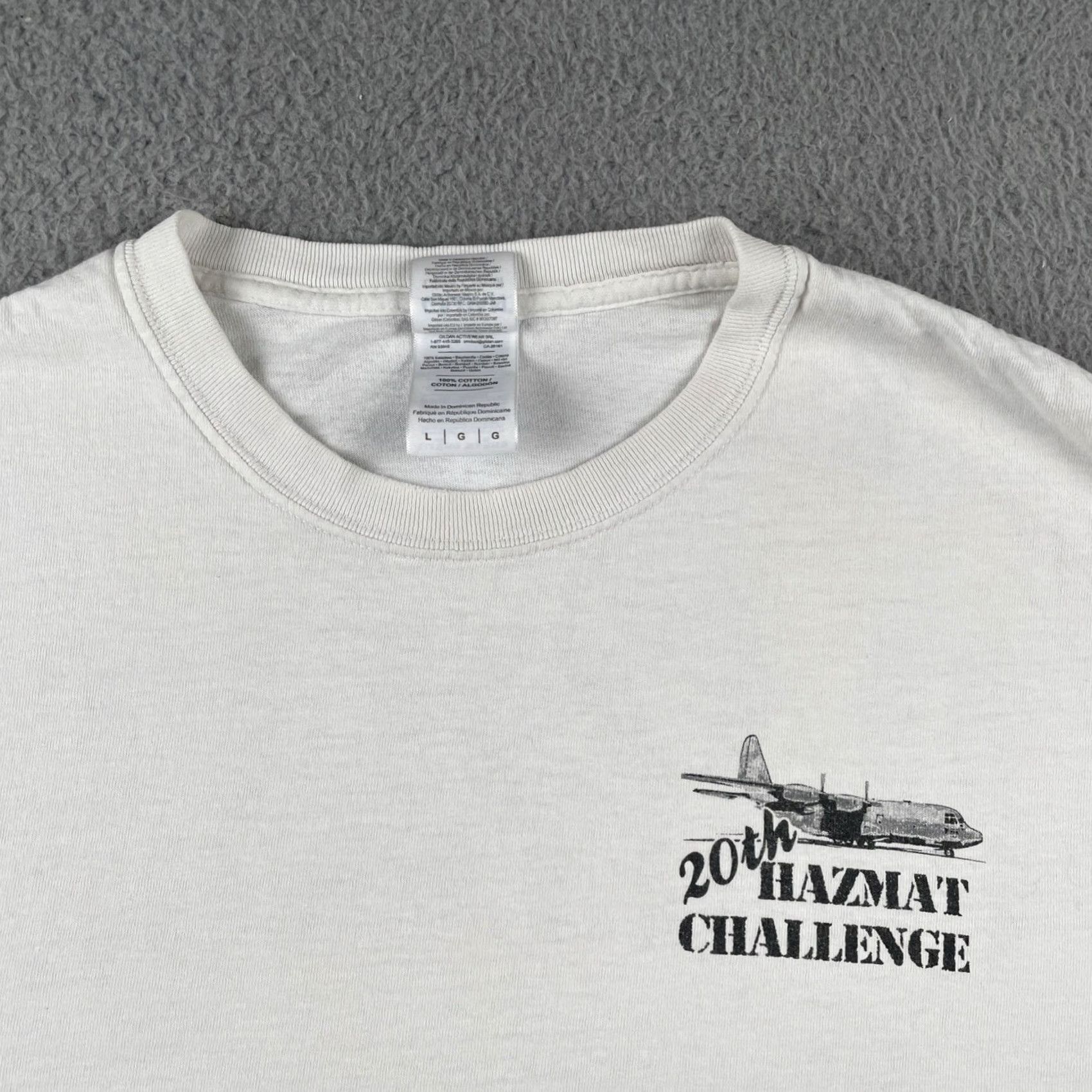Gildan Gildan Mens L White T Shirt 20th Hazmat Challenge 2016 Graphic Shirt Size US L / EU 52-54 / 3 - 7 Thumbnail