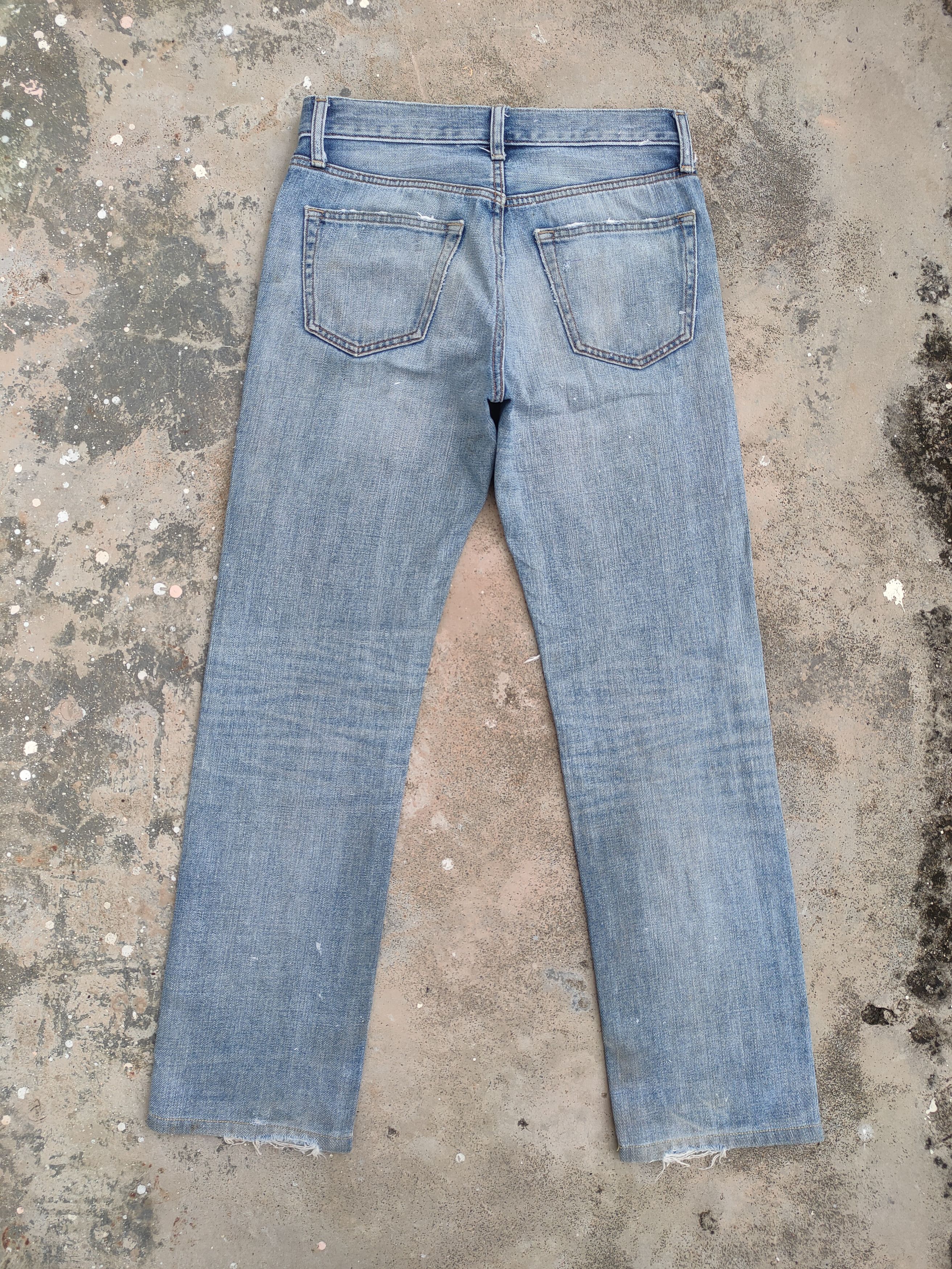 VINTAGE JAPANESE FADED DISTRESSED JEANS DENIM PANTS