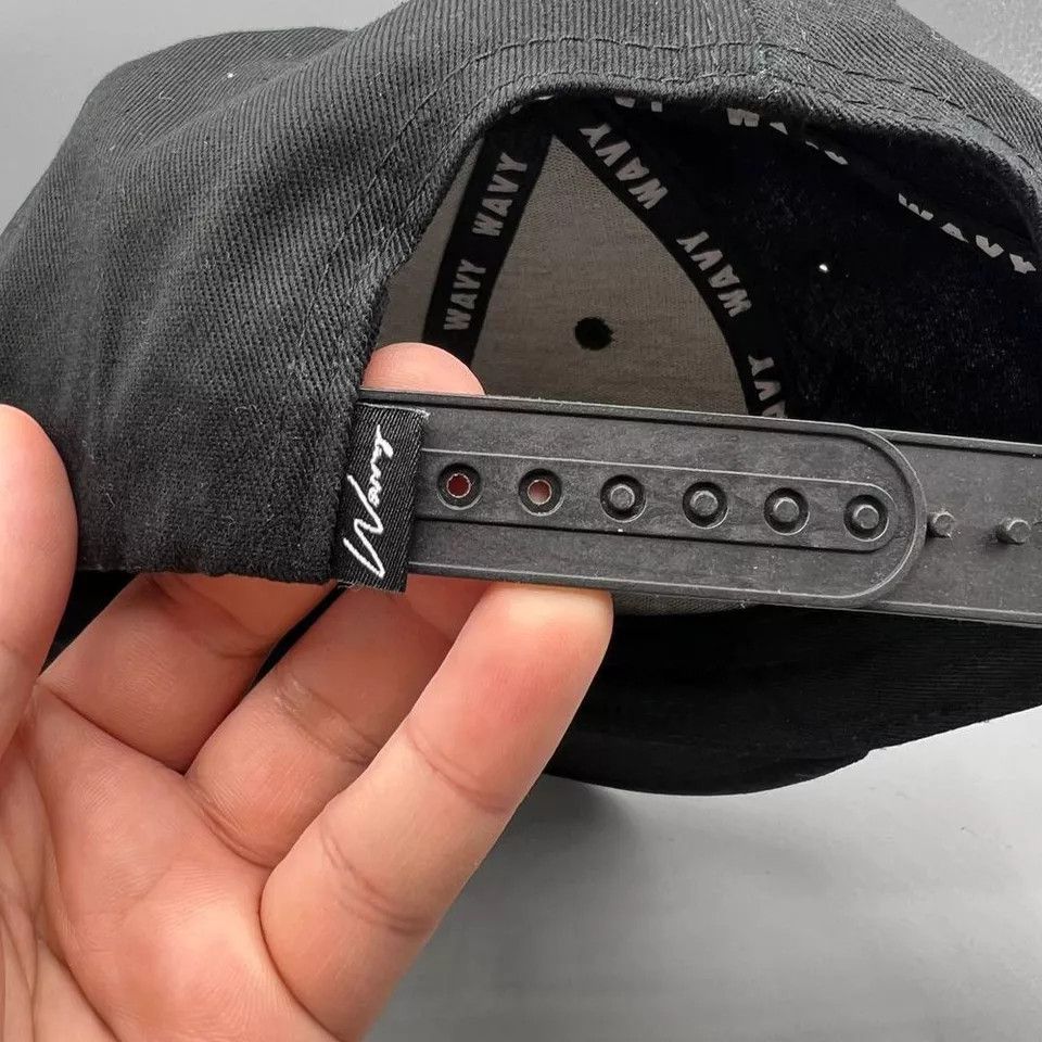 Other Wavy Brand Hat Men Black Surf Embroidered Snap Back Cap Size ONE SIZE - 8 Thumbnail