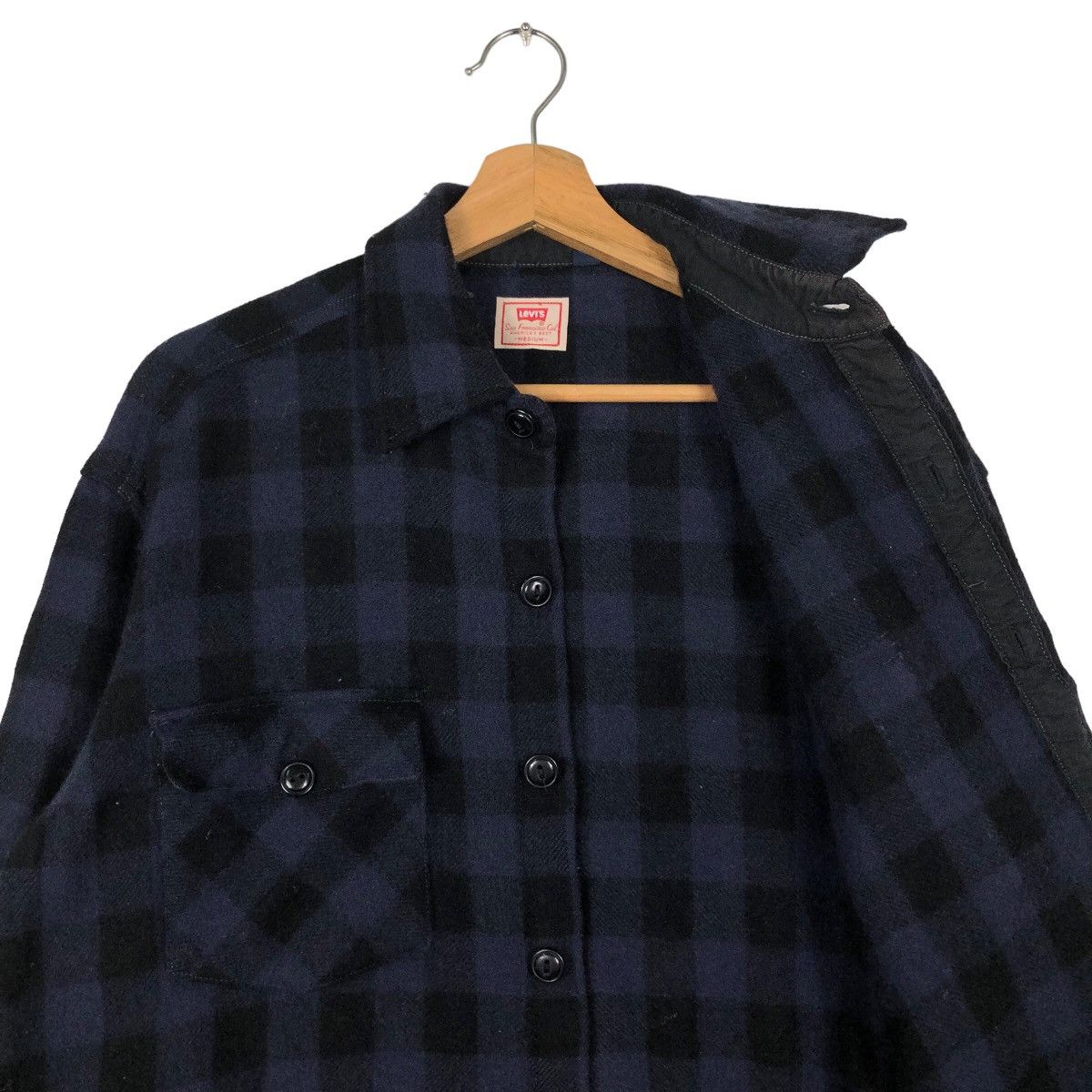 Levi's 🔥Vintage Flannel Jacket Wool Levi’s Tartan Checkered Design Size US M / EU 48-50 / 2 - 9 Thumbnail