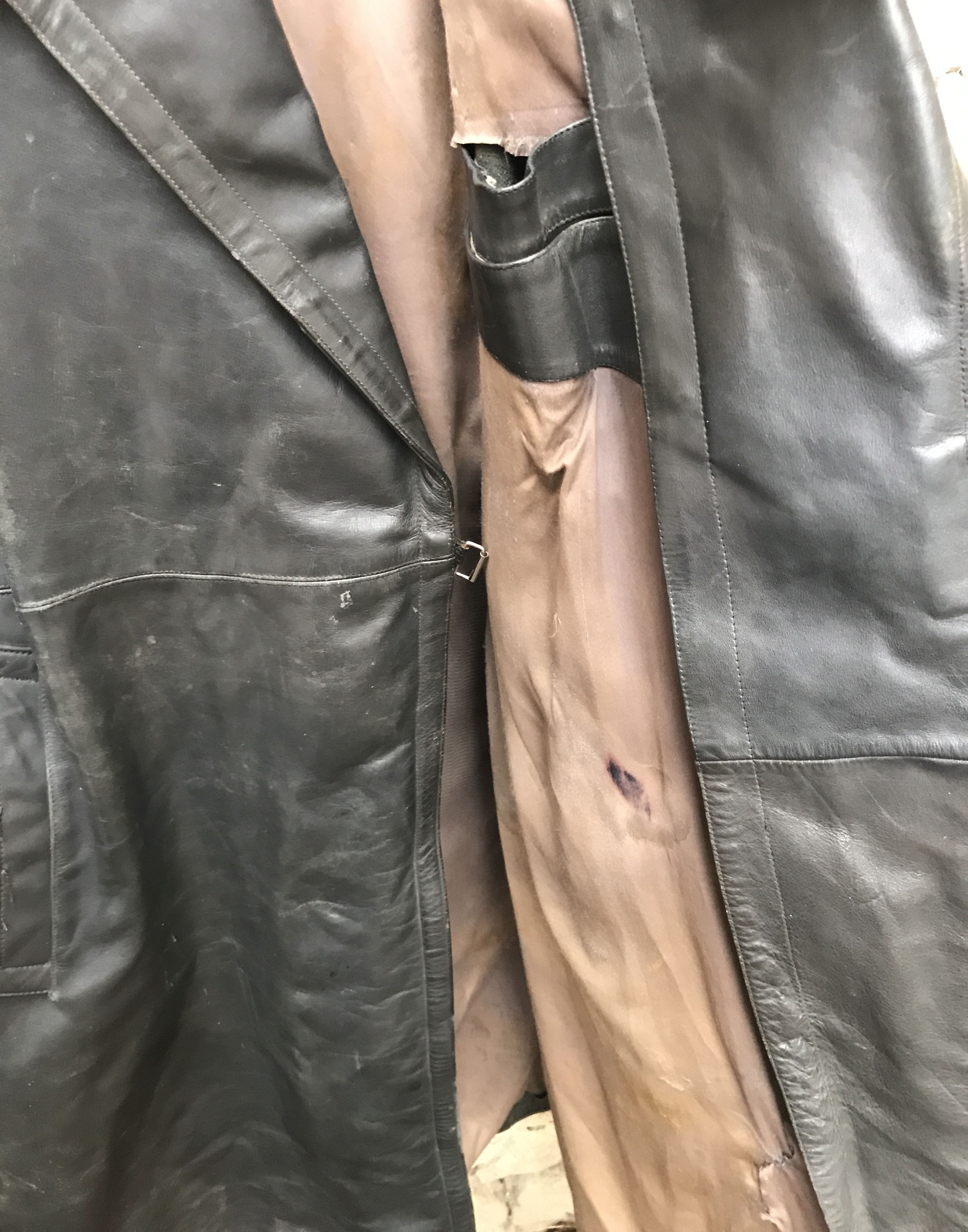 Vintage 40s German Motorcycle Horsehide Leather Jacket / Coat Size US L / EU 52-54 / 3 - 19 Thumbnail