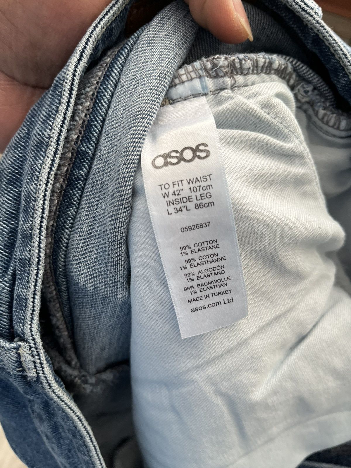 Asos ASOS Skinny Ripped and Zipped Jeans Size US 38 / EU 54 - 7 Thumbnail