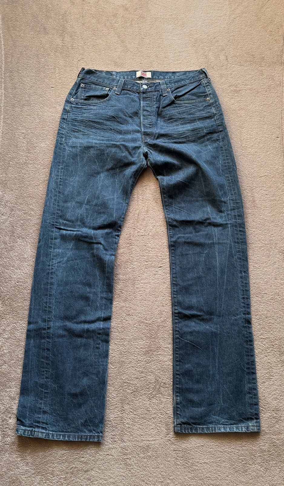 Japanese Brand Levis 501 Jeans Y2K Vintage Straight Faded Helmut Lang Vibe Size US 34 / EU 50 - 6 Thumbnail
