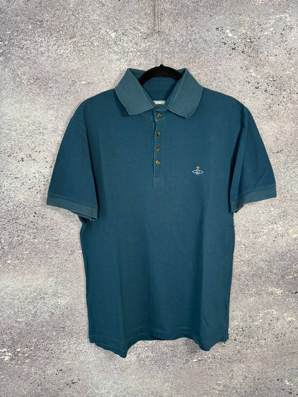 Vivienne Westwood Vivienne Westwood Orbital Embroidered Men's Blue Polos Size US XXL / EU 58 / 5 - 1 Thumbnail