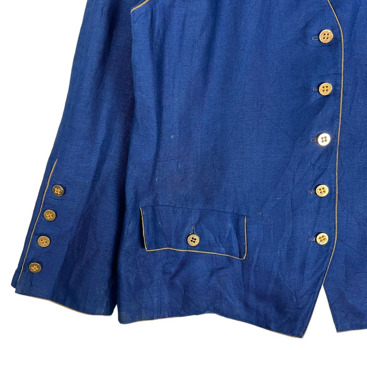 Designer 🔥 VINTAGE OGNIBENE ZENDMEN ROMA LINEN JACKET MADE IN ITALY Size US S / EU 44-46 / 1 - 4 Thumbnail