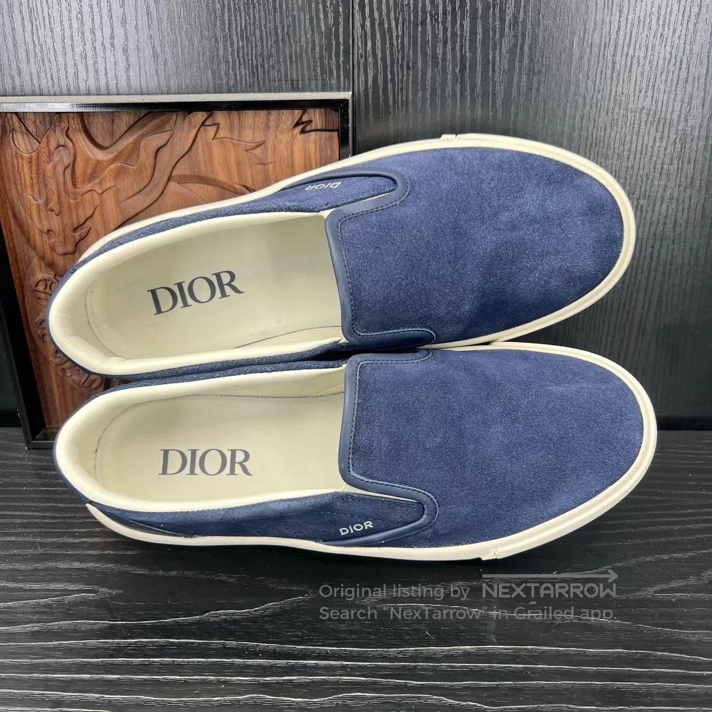 Dior Blue Slip-On Shoes Size 9. Size US 9 / EU 42 - 2 Thumbnail