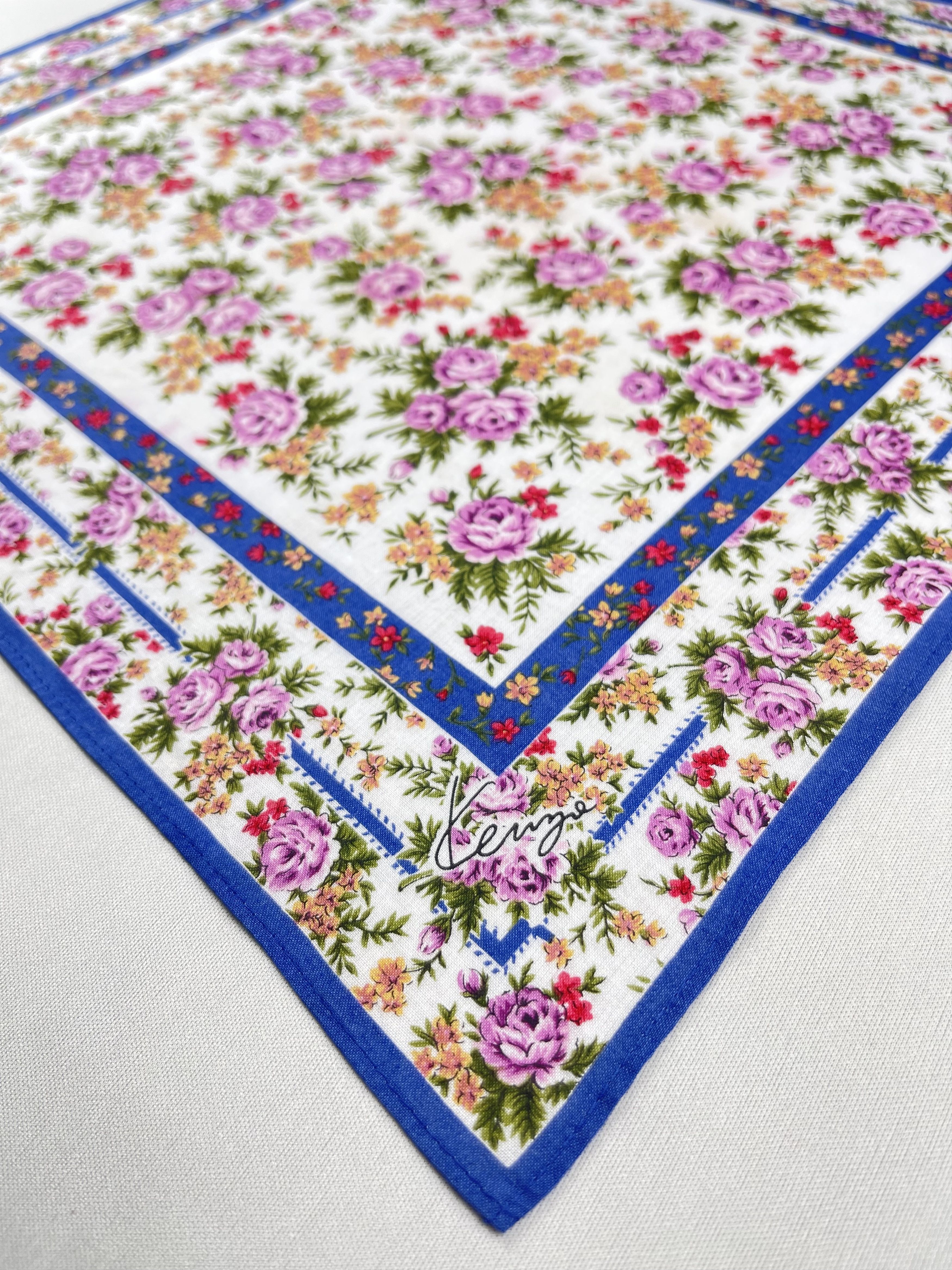 Kenzo Vintage Kenzo Handkerchief Pocket Square Bandana HM0058 Size ONE SIZE - 4 Thumbnail