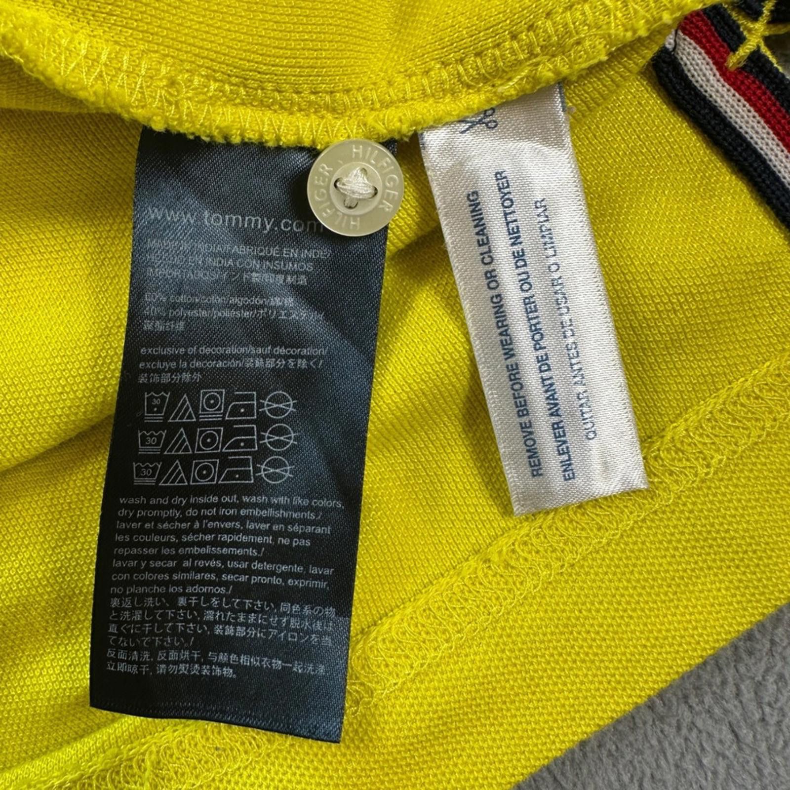 Tommy Hilfiger Tommy Hilfiger Polo Shirt L Mens Bright Yellow Short Sleeve Size US L / EU 52-54 / 3 - 5 Thumbnail