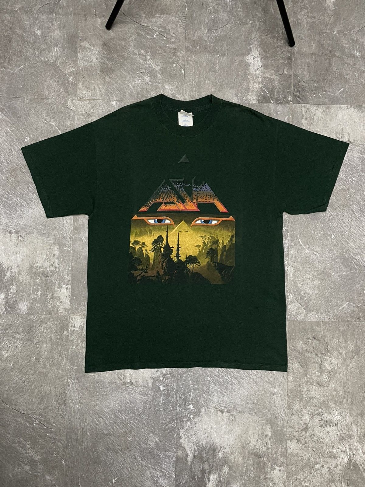 Band Tees Vintage 2001 Asia Rock Band British Tour Green Tee Size US L / EU 52-54 / 3 - 1 Thumbnail
