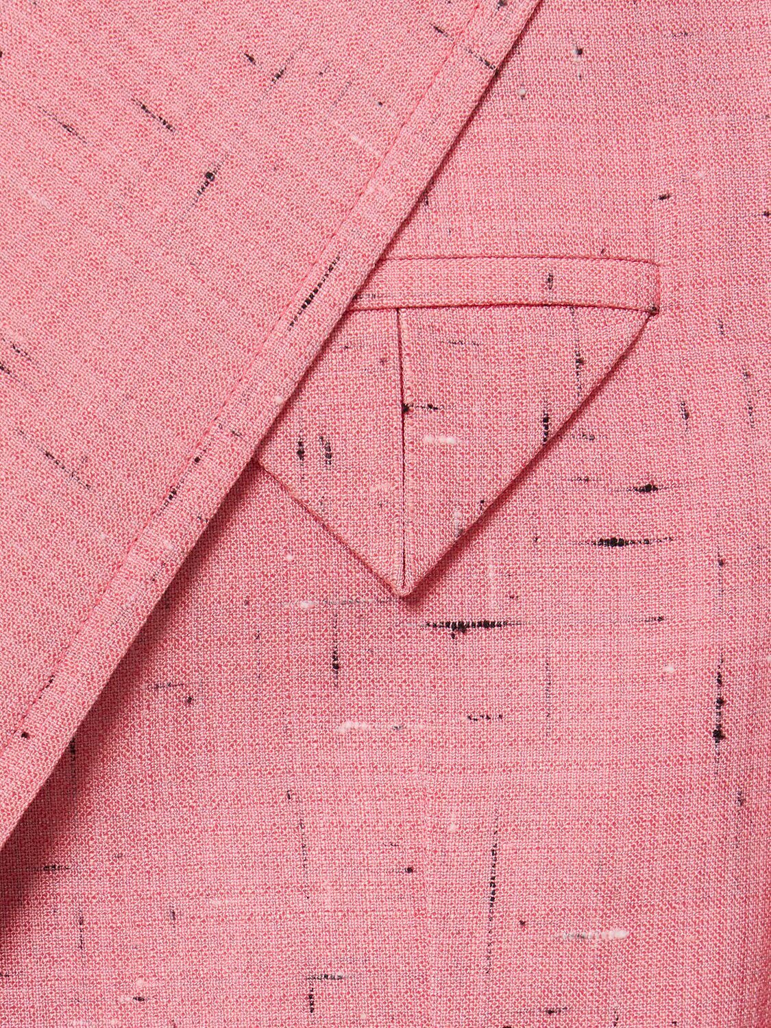 Bottega Veneta o1w1db10825 Textured Criss-Cross Viscose Silk Jacket in Pink Size US M / EU 48-50 / 2 - 4 Thumbnail